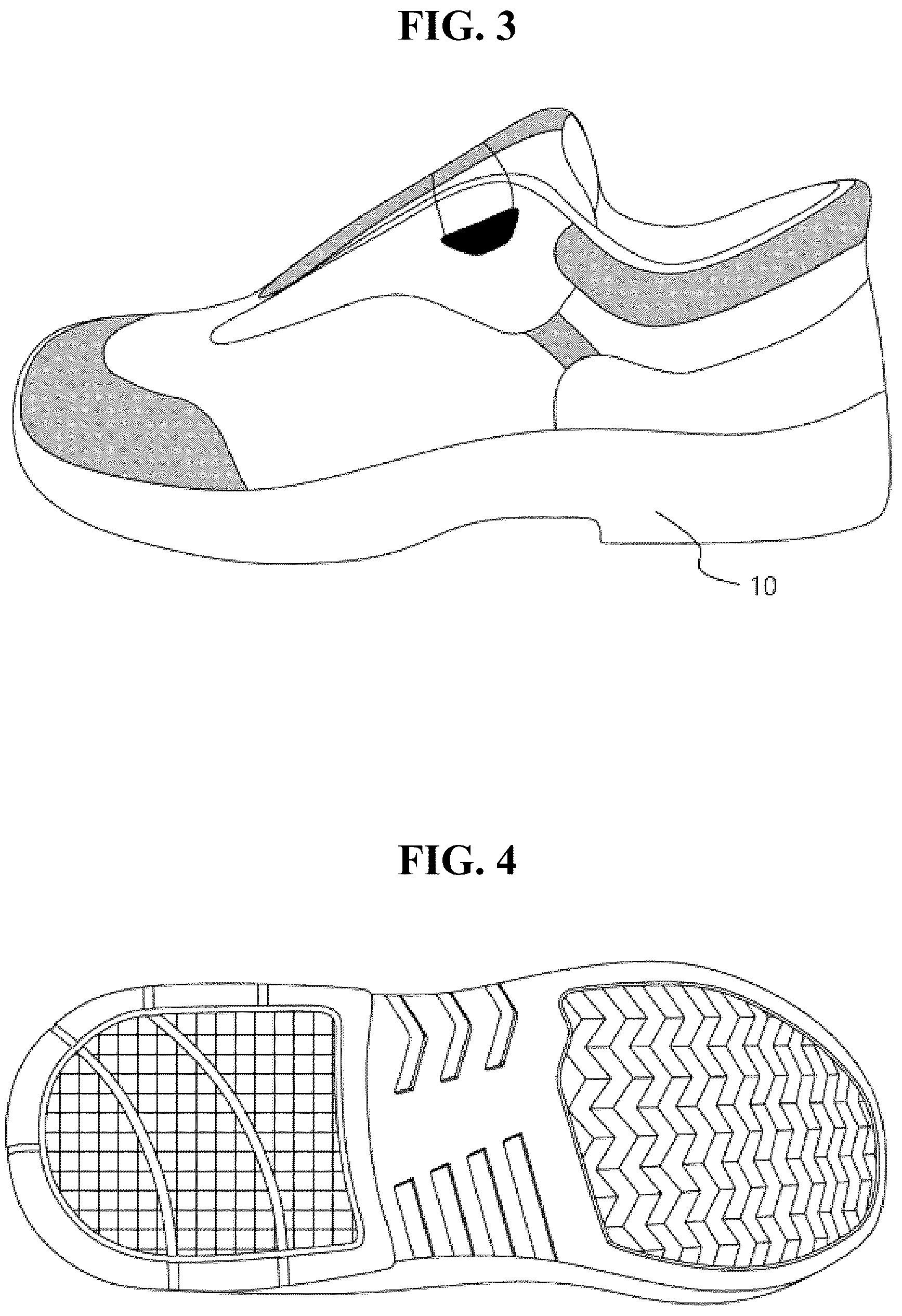 Patent US12588734 Figure 3 – Dustproof work shoe with antistatic insole using recycled pet and dustproof rubber outsole capable of being steam-sterilized