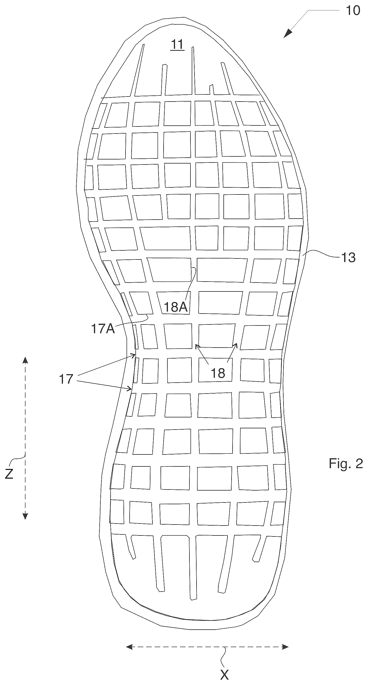 Patent US12588735 Figure 2 – Article of footwear