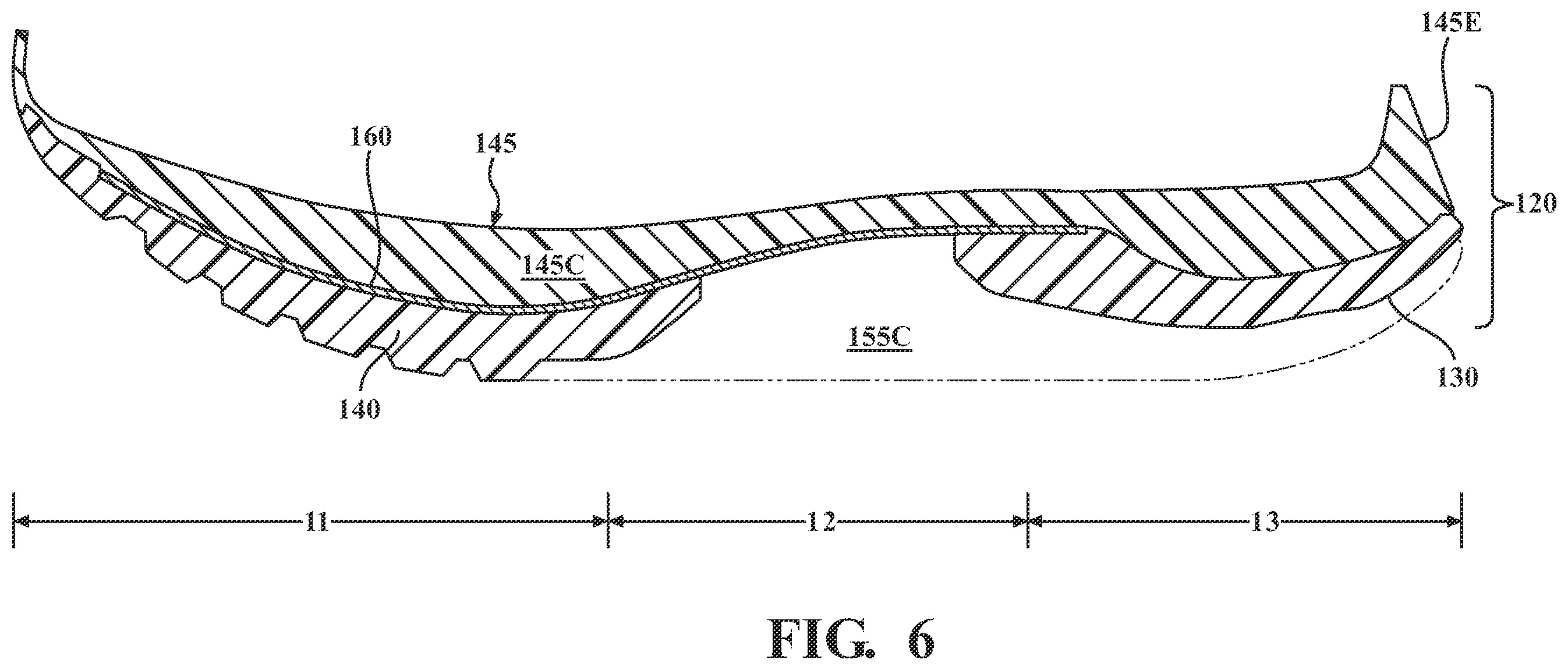 Patent US12588737 Figure 6 – Footwear sole and related method of use