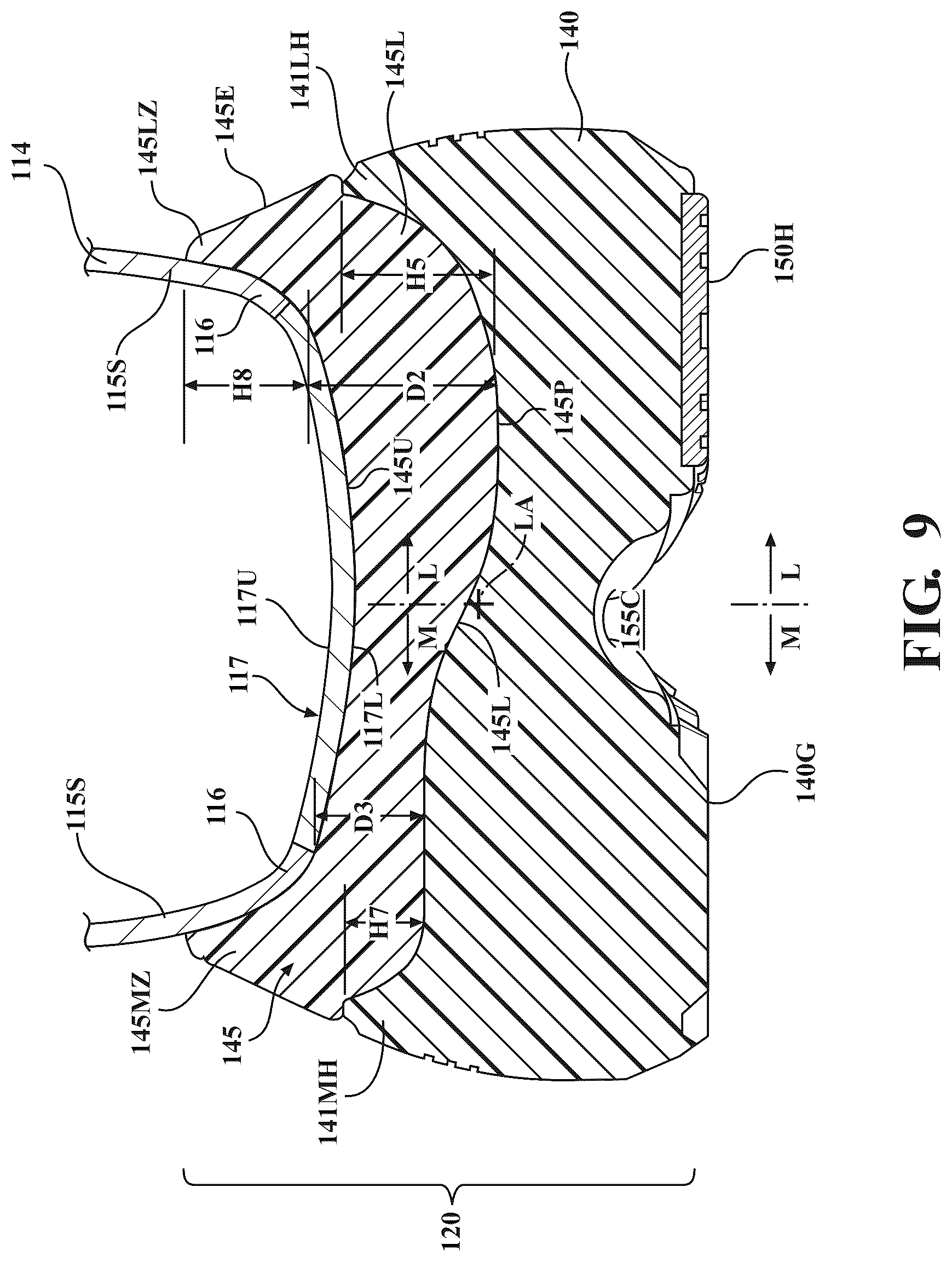 Patent US12588737 Figure 9 – Footwear sole and related method of use