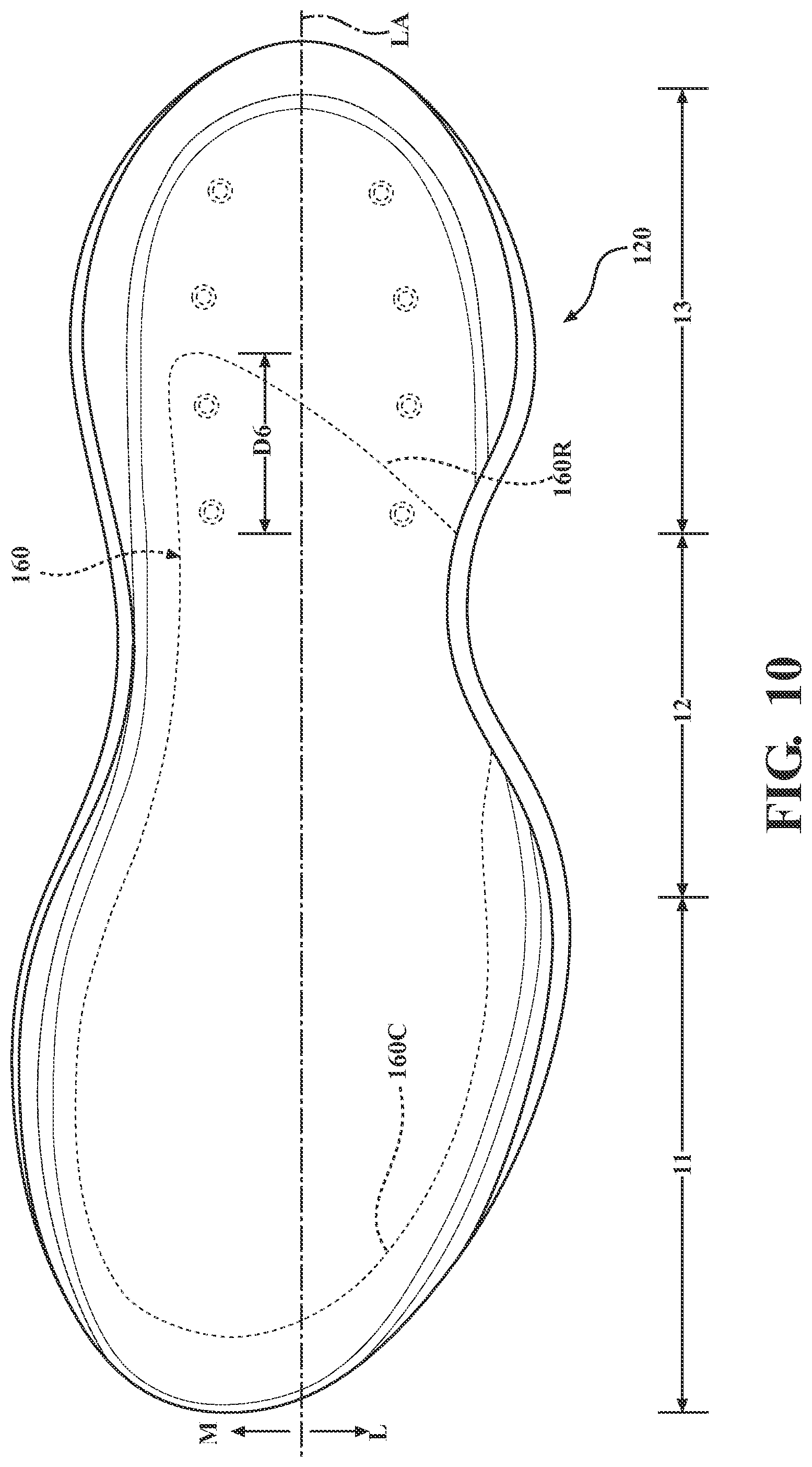 Patent US12588737 Figure 10 – Footwear sole and related method of use