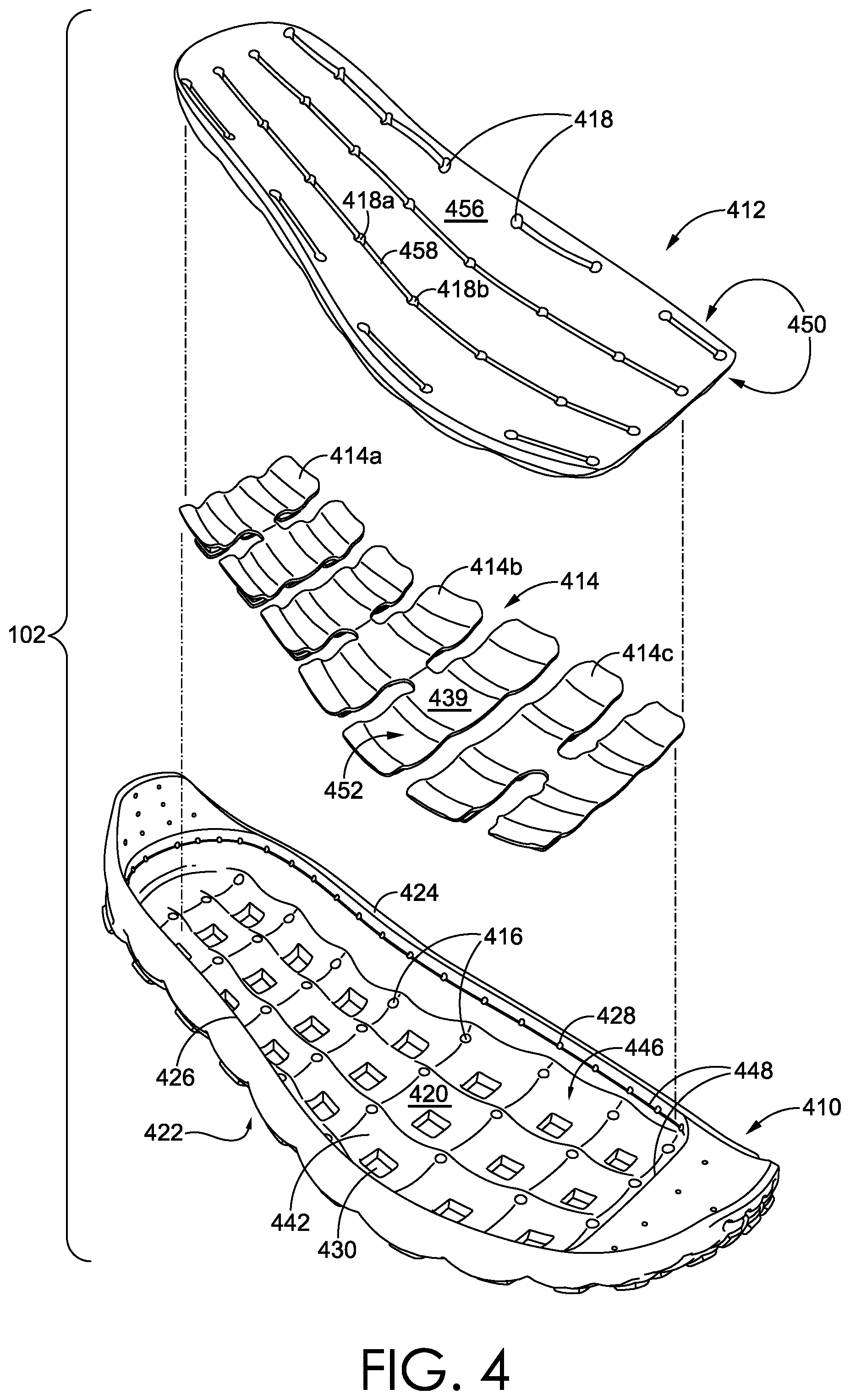 Patent US12588738 Figure 7 – Recyclable footwear article