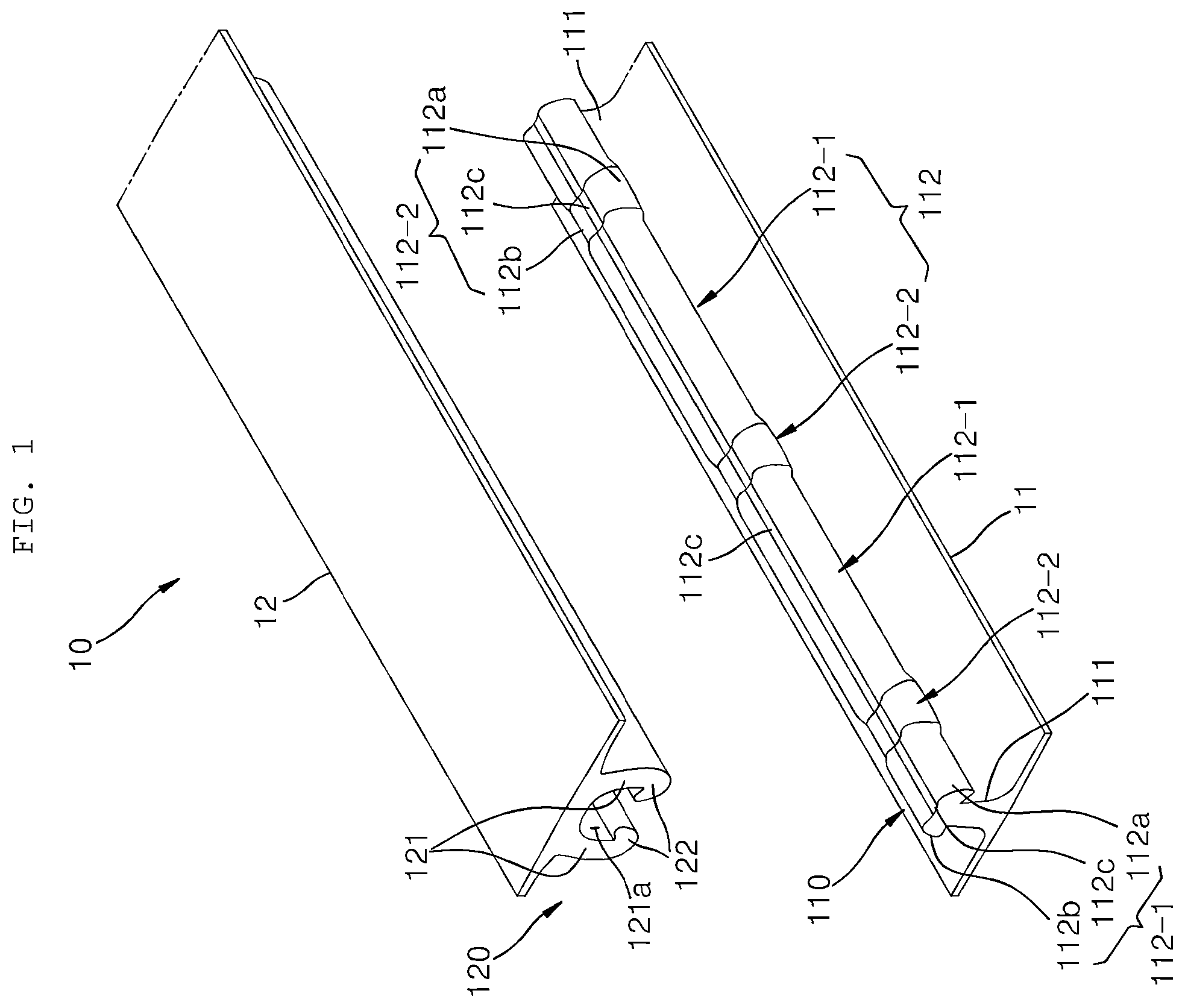 Patent US12588739 Figure 1 – Zipper strap structure, packaging bag comprising zipper strap structure, and manufacturing method for zipper strap structure