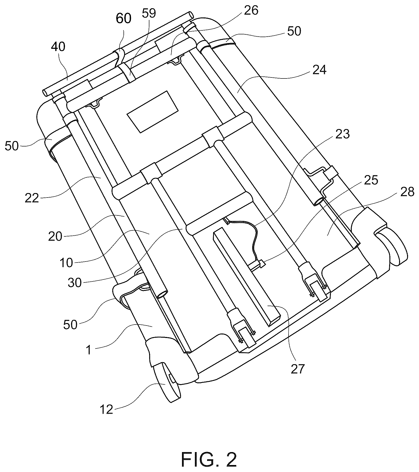 Patent US12588741 Figure 2 – Transporter and stairs climber for heavy loads