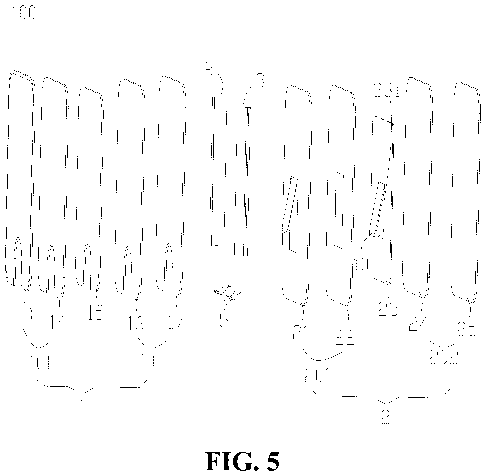 Patent US12588742 Figure 5 – Card holder wallet
