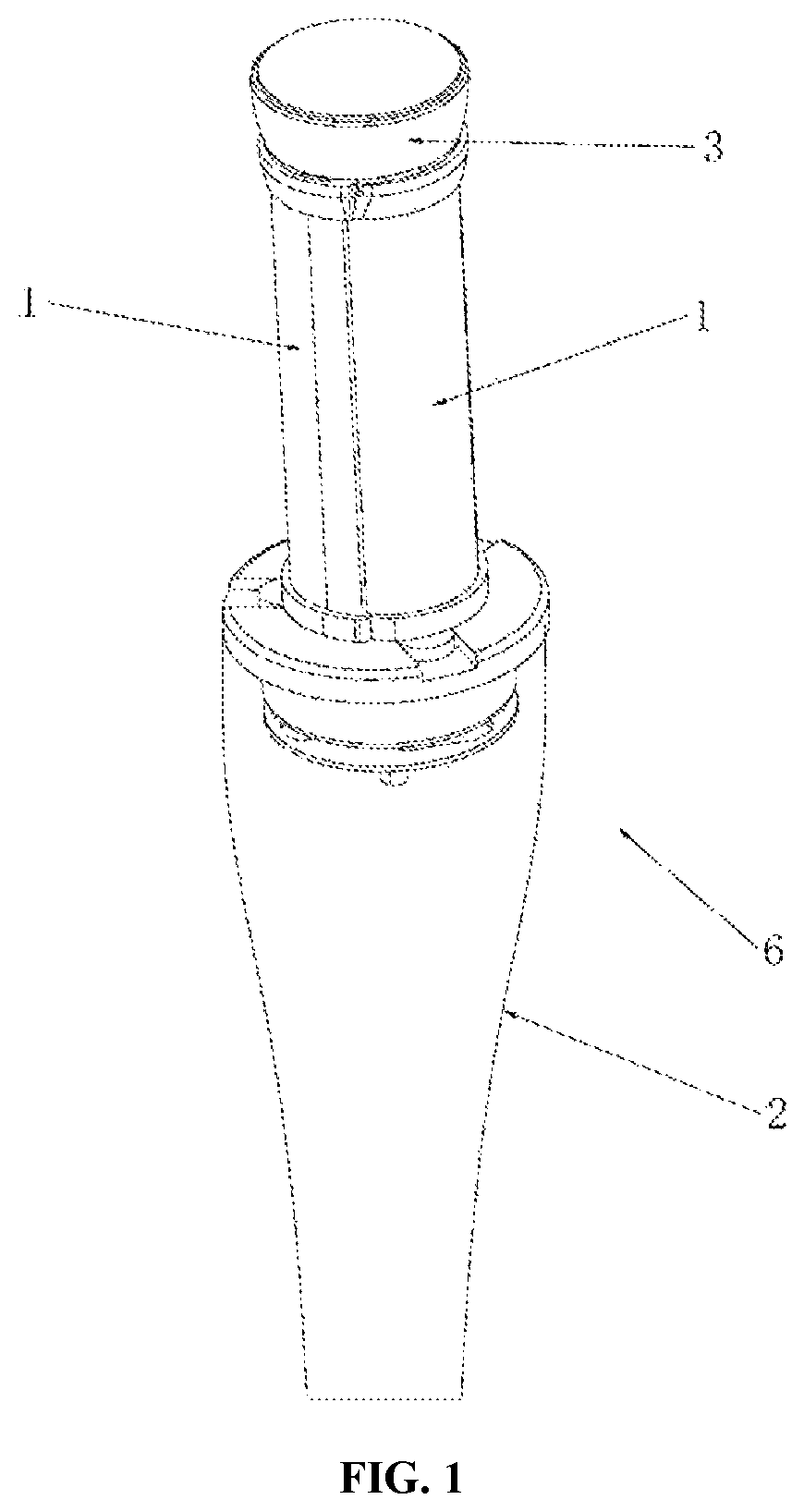 Patent US12588745 Figure 1 – Roller structure with adjustable diameter and hair-tangling prevention function, and hair curler thereof