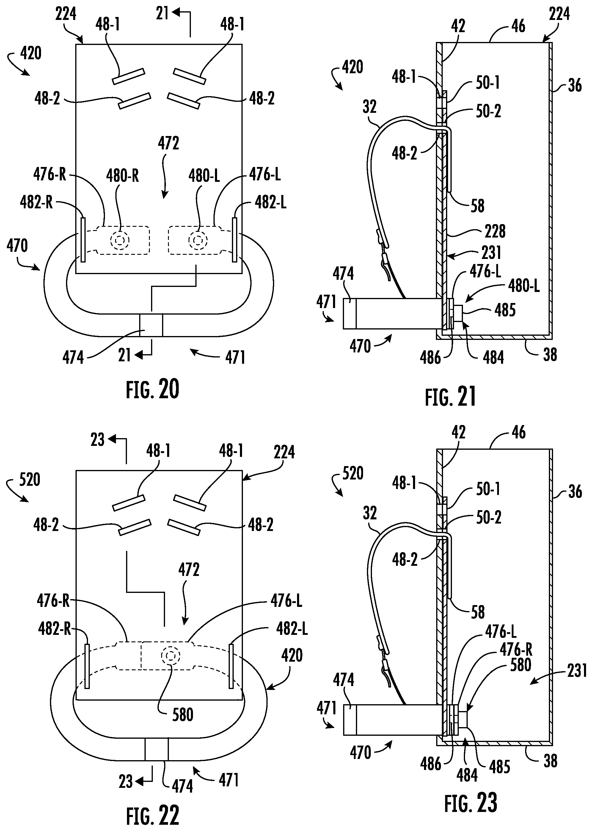 Patent US12588748 Figure 6 – Adjustable backpack