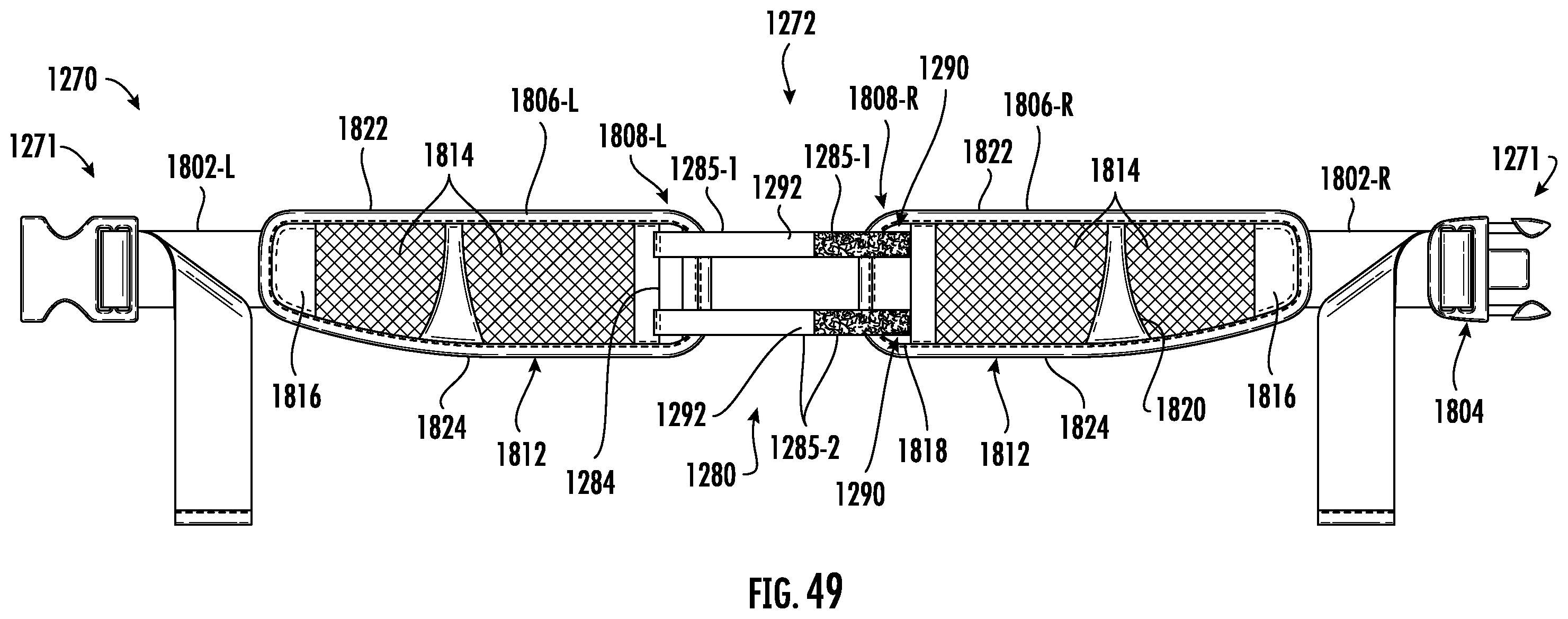 Patent US12588748 Figure 19 – Adjustable backpack