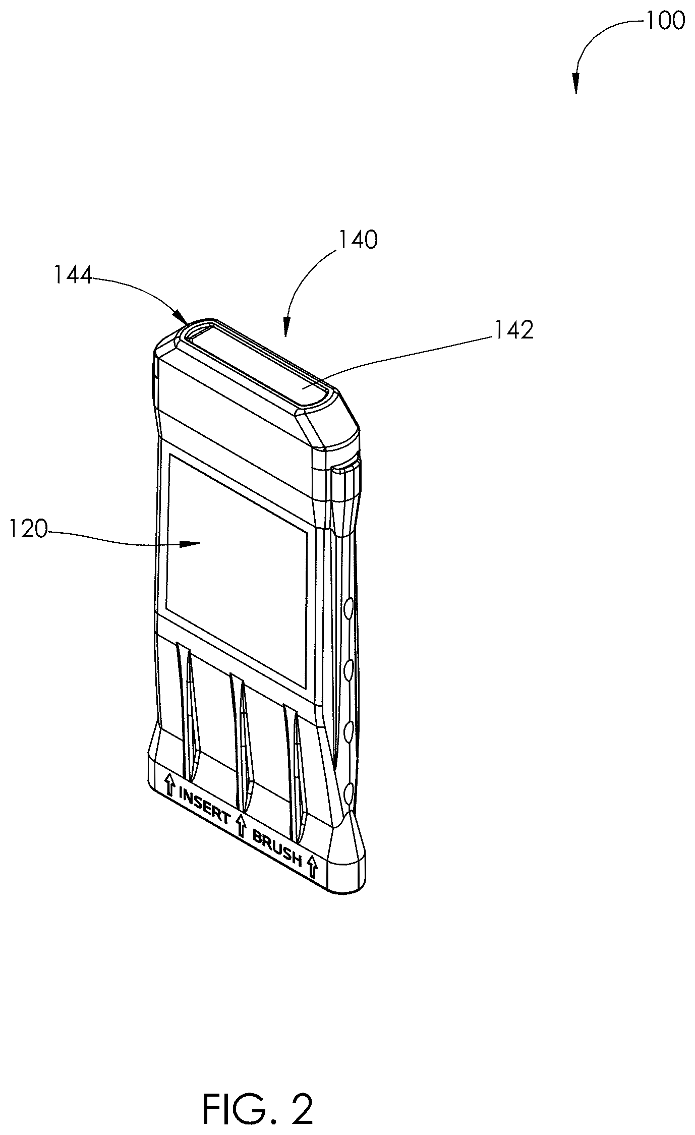 Patent US12588750 Figure 2 – Bristle preserving paintbrush cover