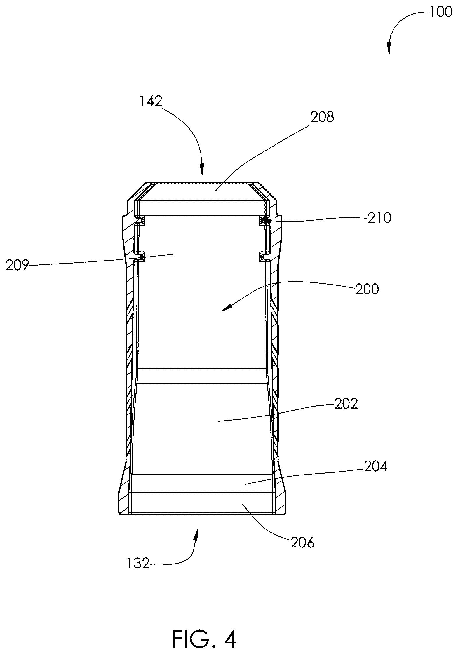 Patent US12588750 Figure 4 – Bristle preserving paintbrush cover