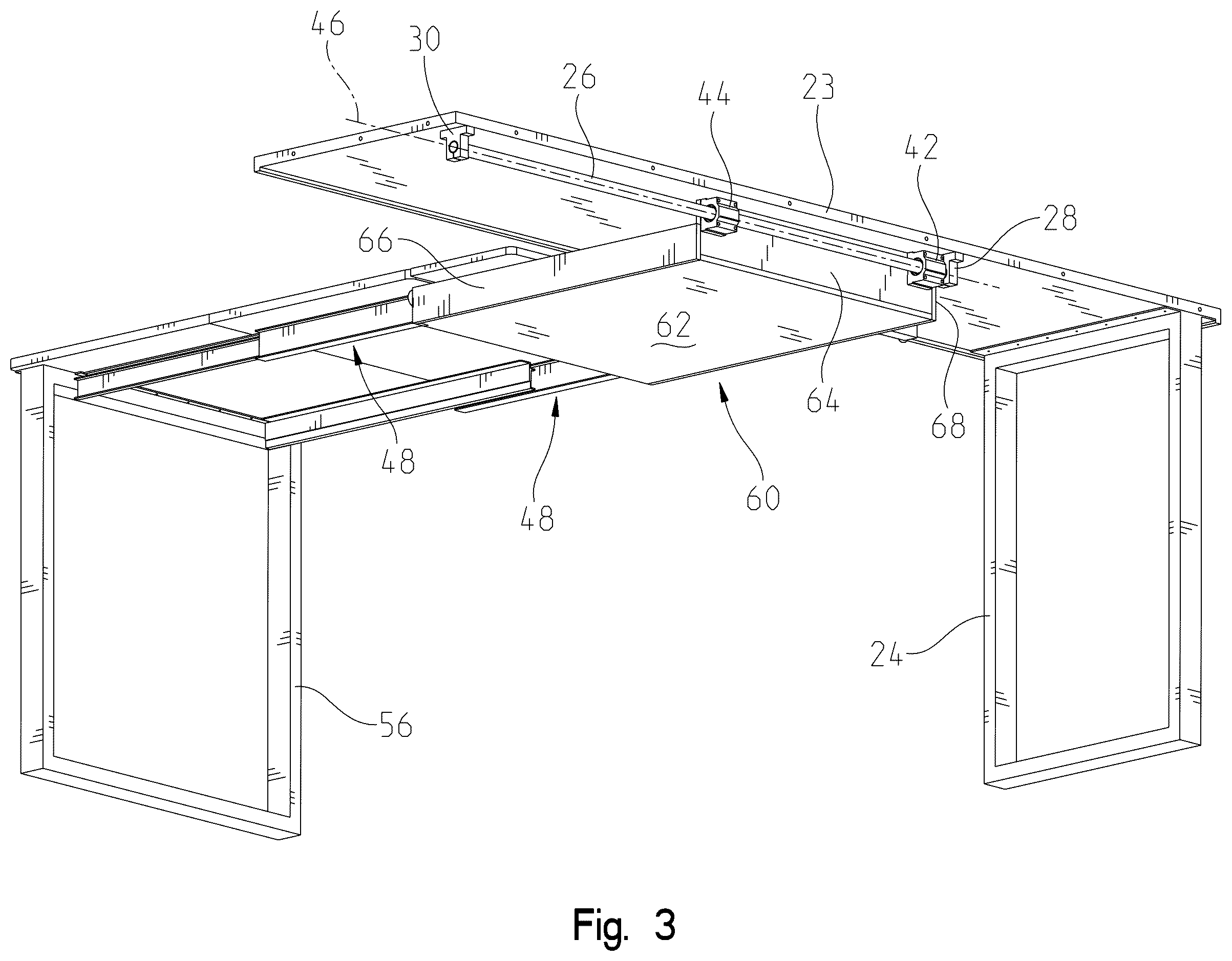 Patent US12588752 Figure 3 – Sliding desk