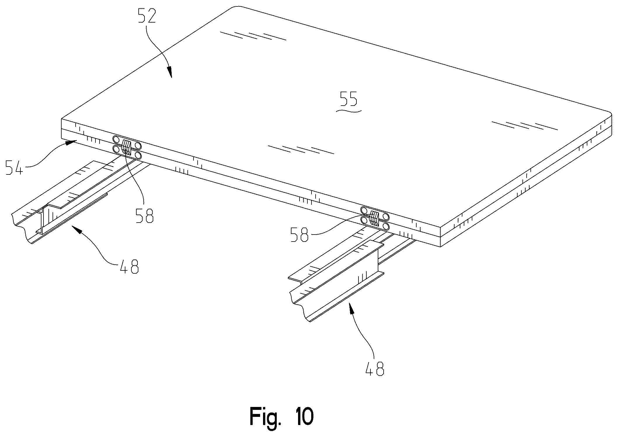 Patent US12588752 Figure 10 – Sliding desk