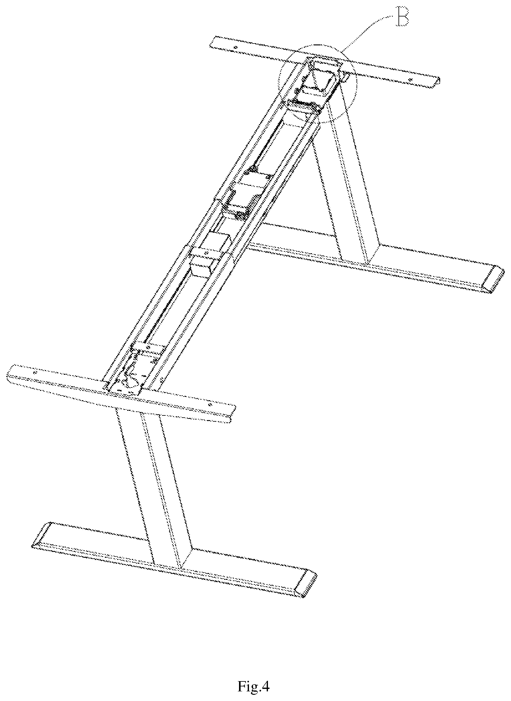 Patent US12588753 Figure 4 – Electric height adjustable desk