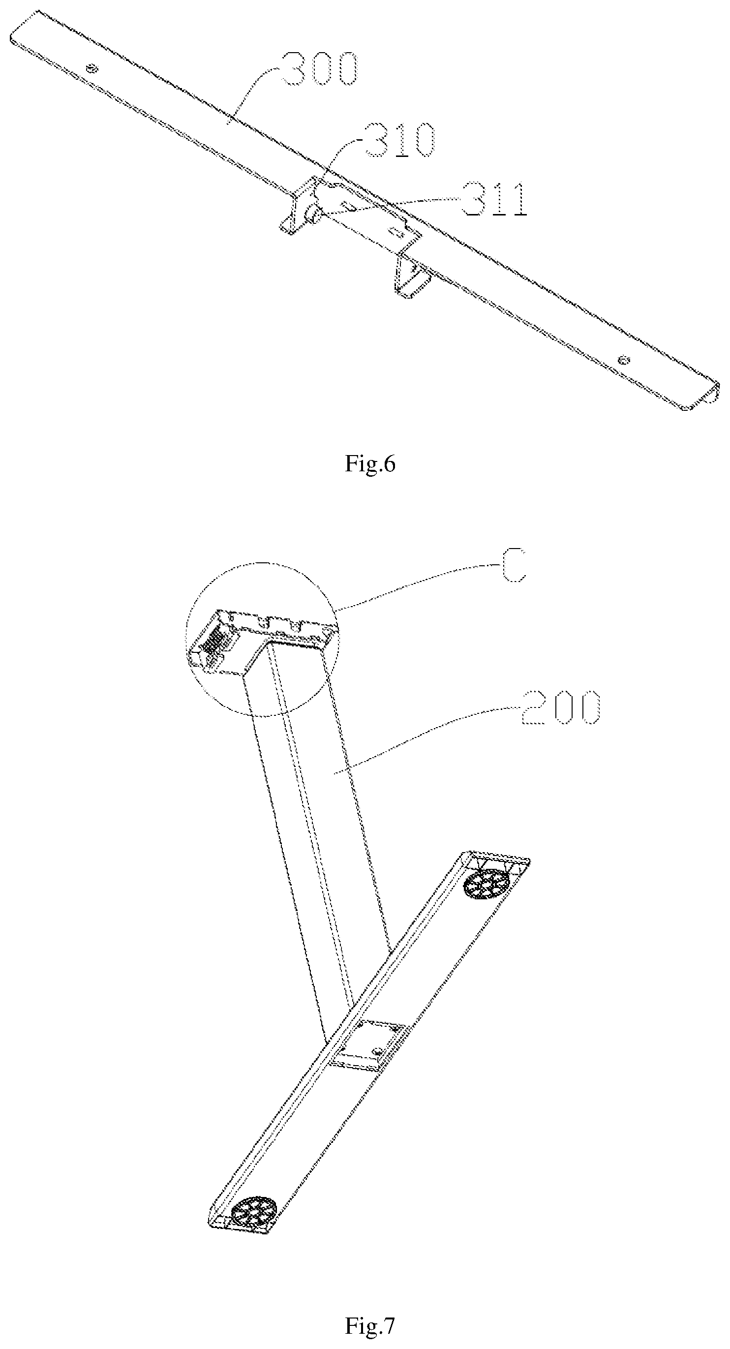 Patent US12588753 Figure 6 – Electric height adjustable desk