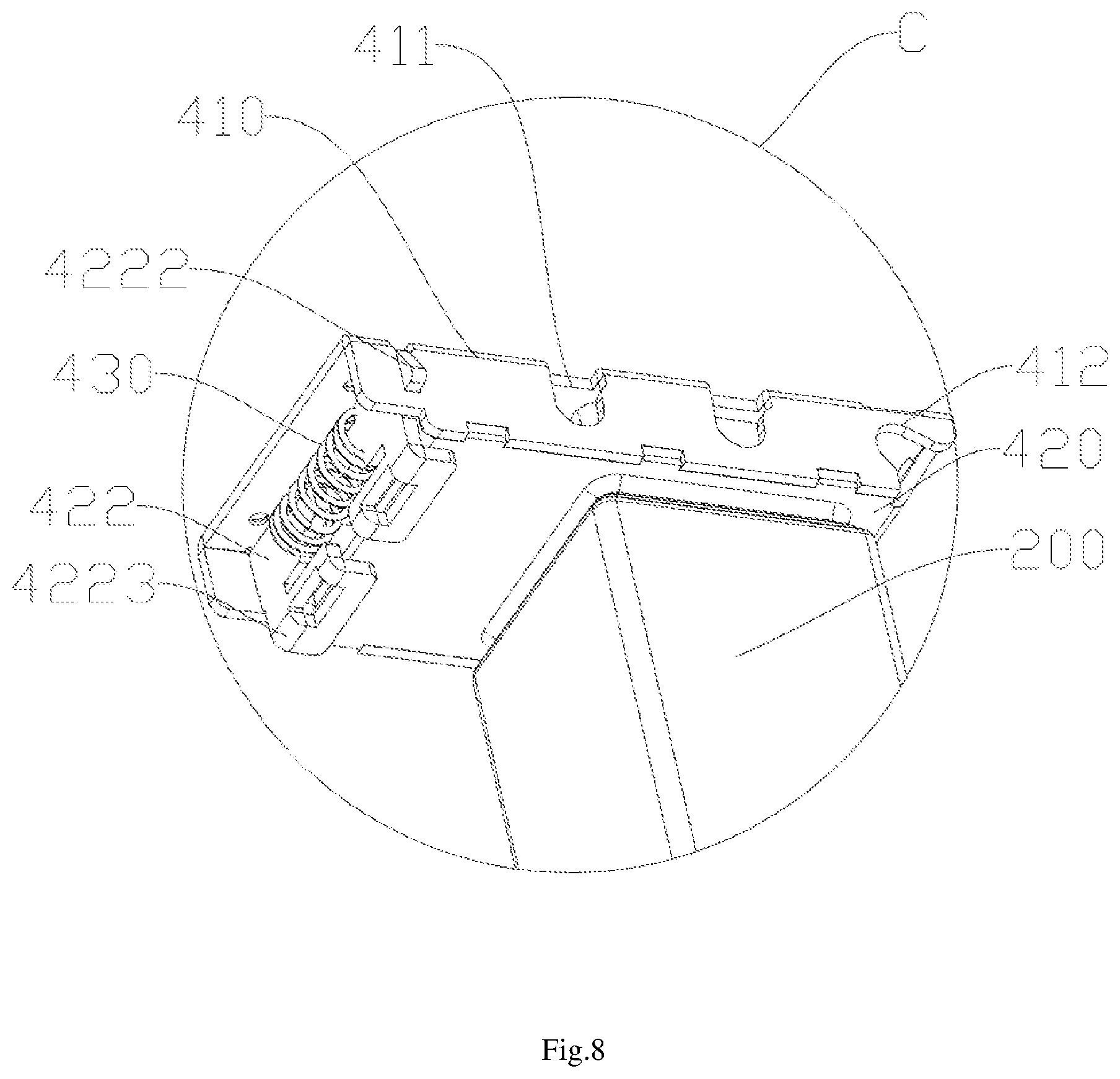 Patent US12588753 Figure 7 – Electric height adjustable desk