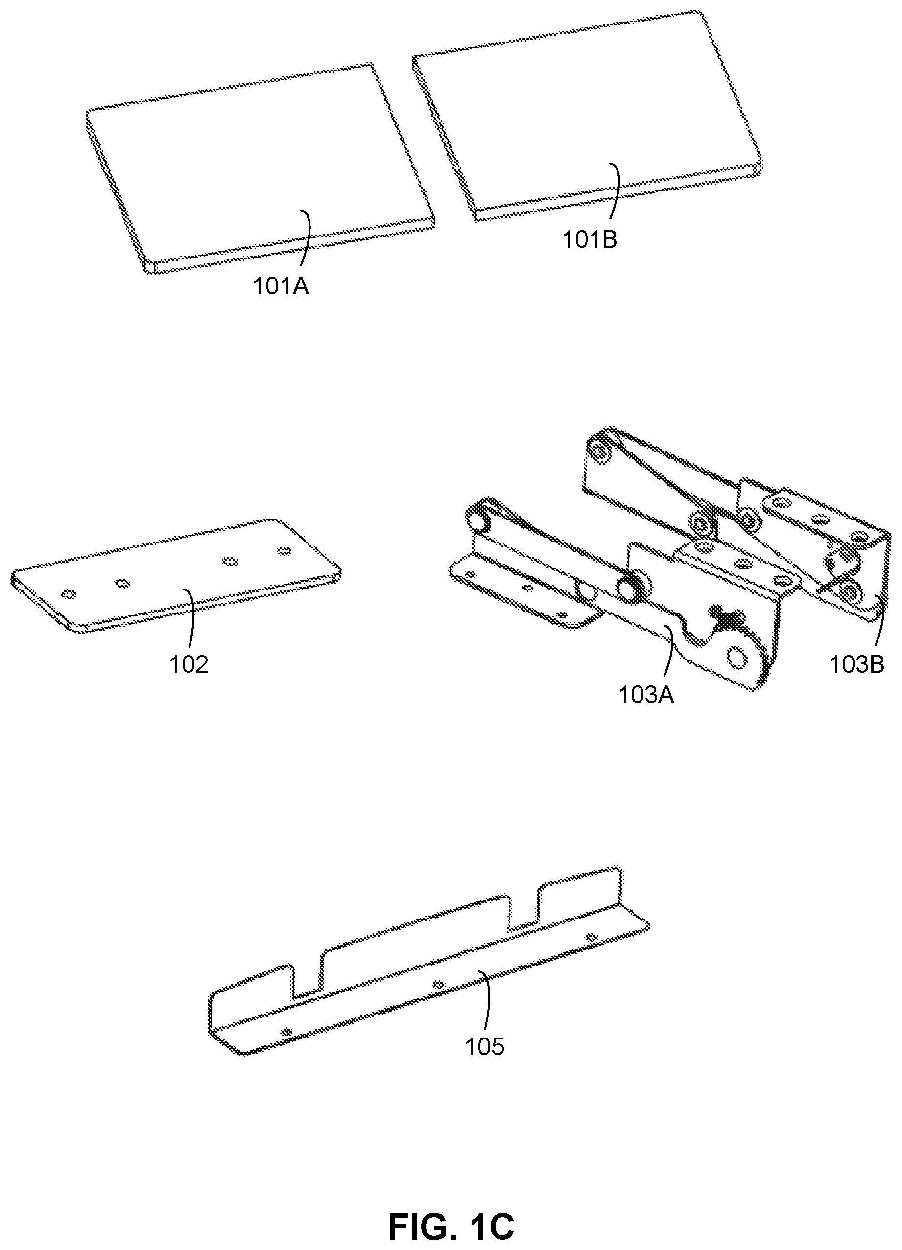 Patent US12588754 Figure 3 – Keyboard tray with swinging height adjustment