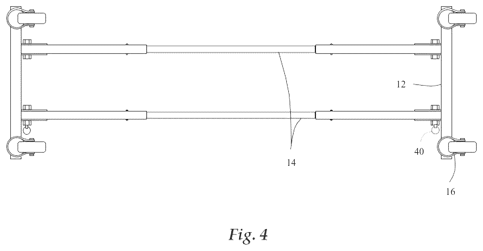Patent US12588757 Figure 4 – Transportable, storable, modifiable, collapsible, modular, ball rack