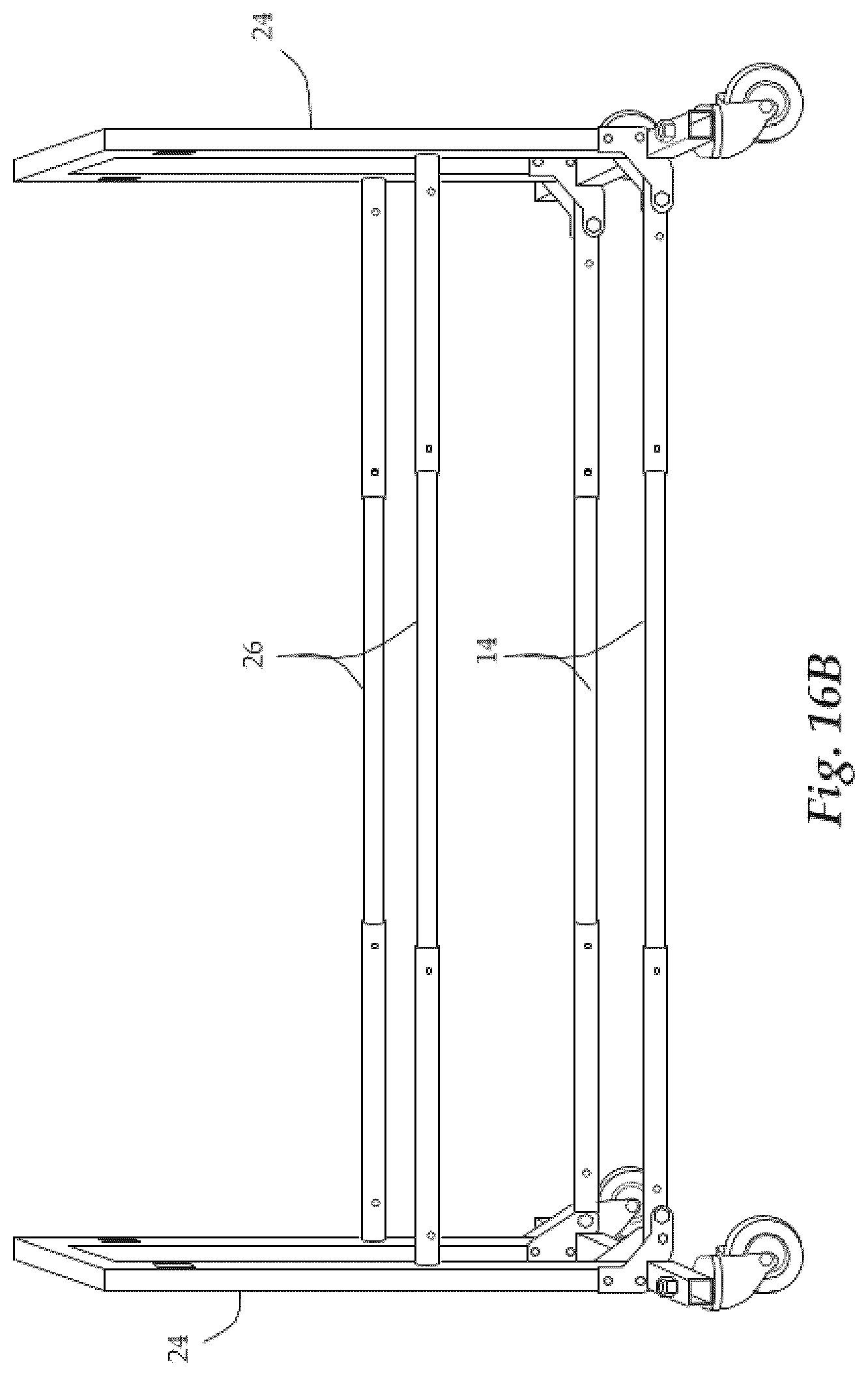 Patent US12588757 Figure 16 – Transportable, storable, modifiable, collapsible, modular, ball rack