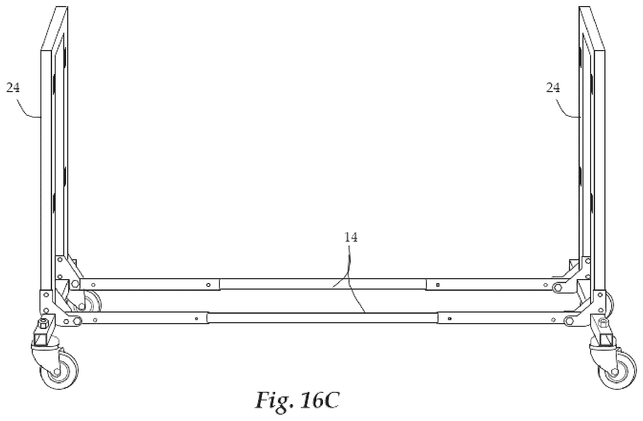Patent US12588757 Figure 17 – Transportable, storable, modifiable, collapsible, modular, ball rack