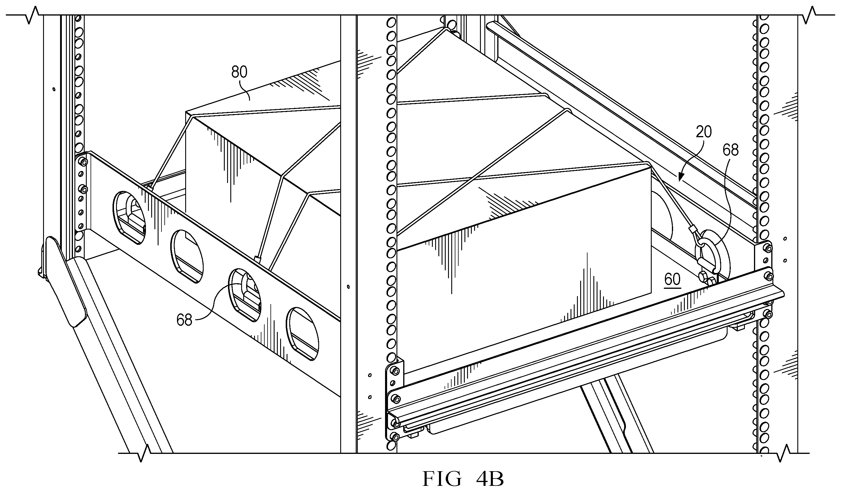 Patent US12588758 Figure 8 – Rack shelf systems and method for loading payloads into a rack shelf system