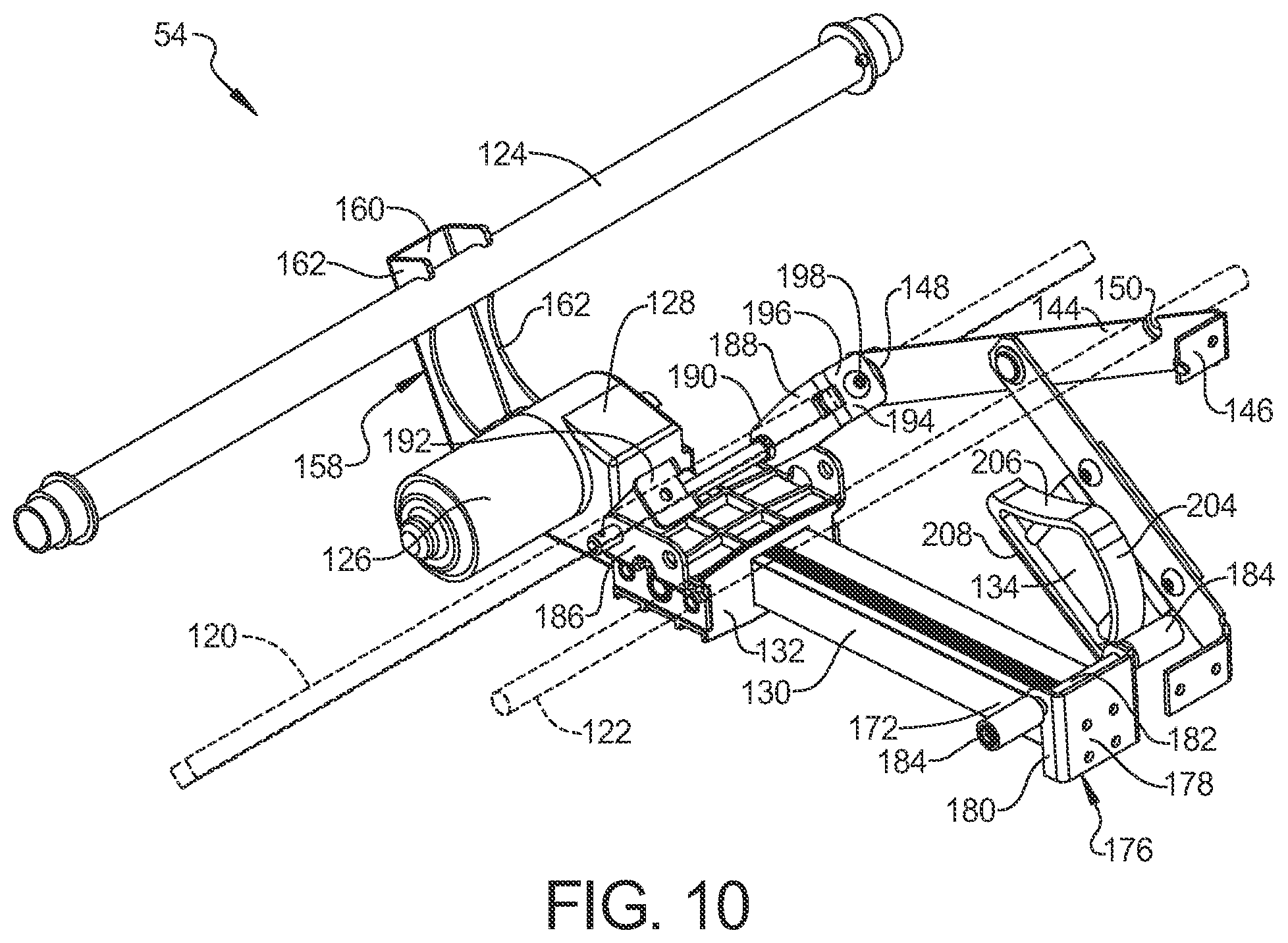 Patent US12588765 Figure 10 – Rocking furniture member with power synchronous mechanism