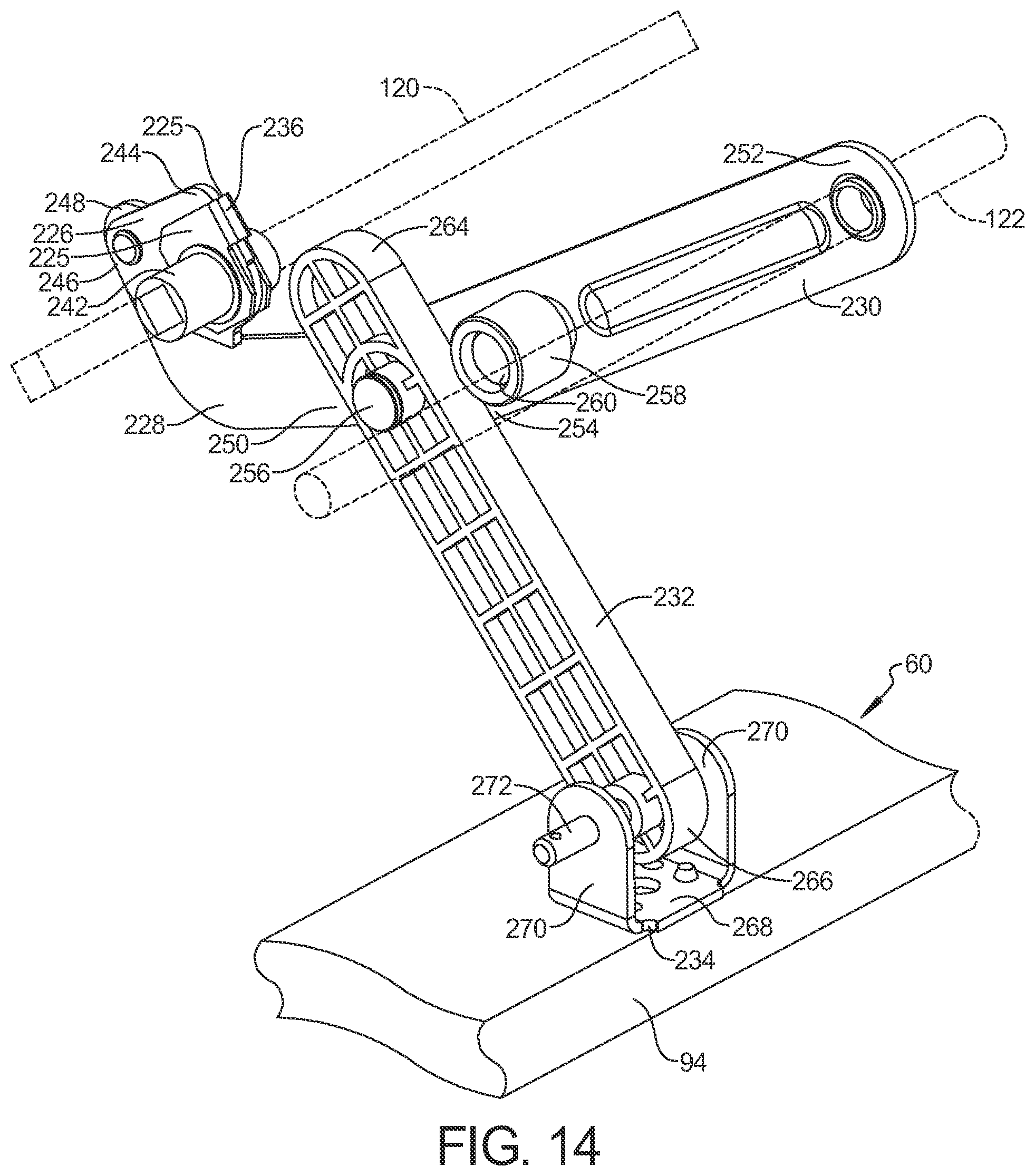 Patent US12588765 Figure 14 – Rocking furniture member with power synchronous mechanism