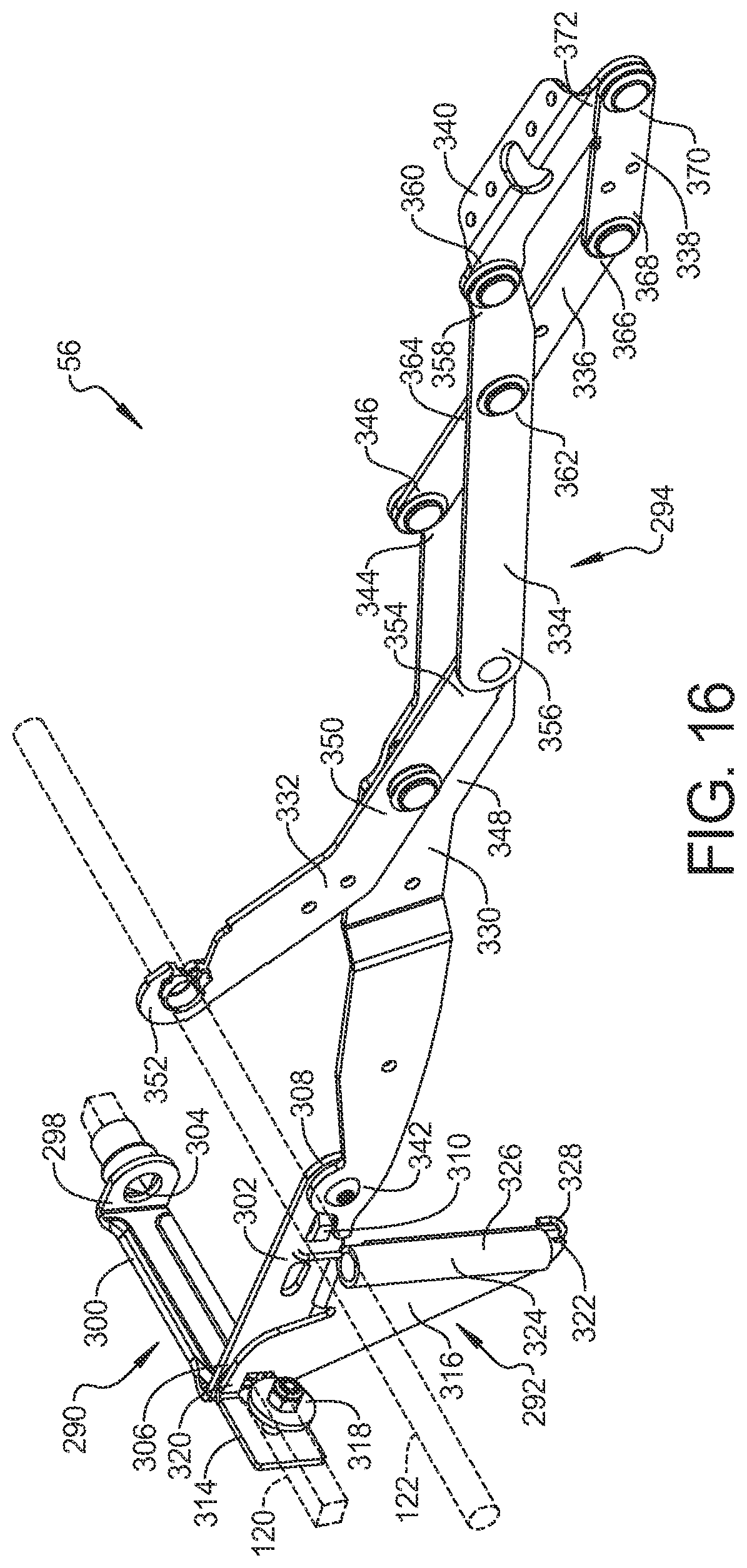 Patent US12588765 Figure 16 – Rocking furniture member with power synchronous mechanism
