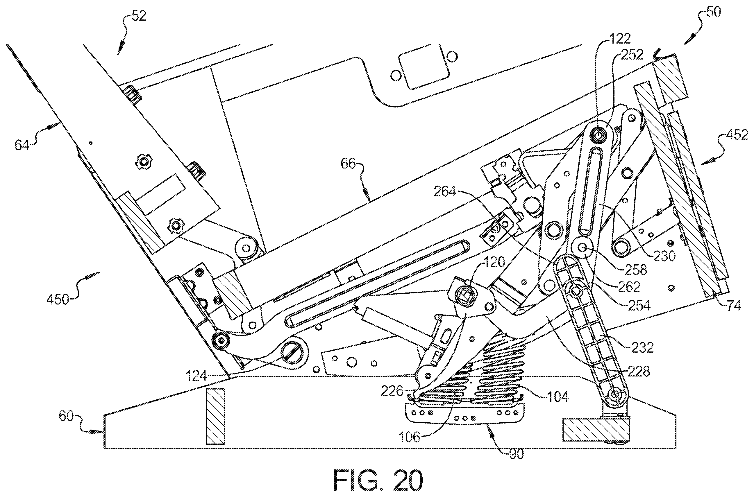 Patent US12588765 Figure 20 – Rocking furniture member with power synchronous mechanism