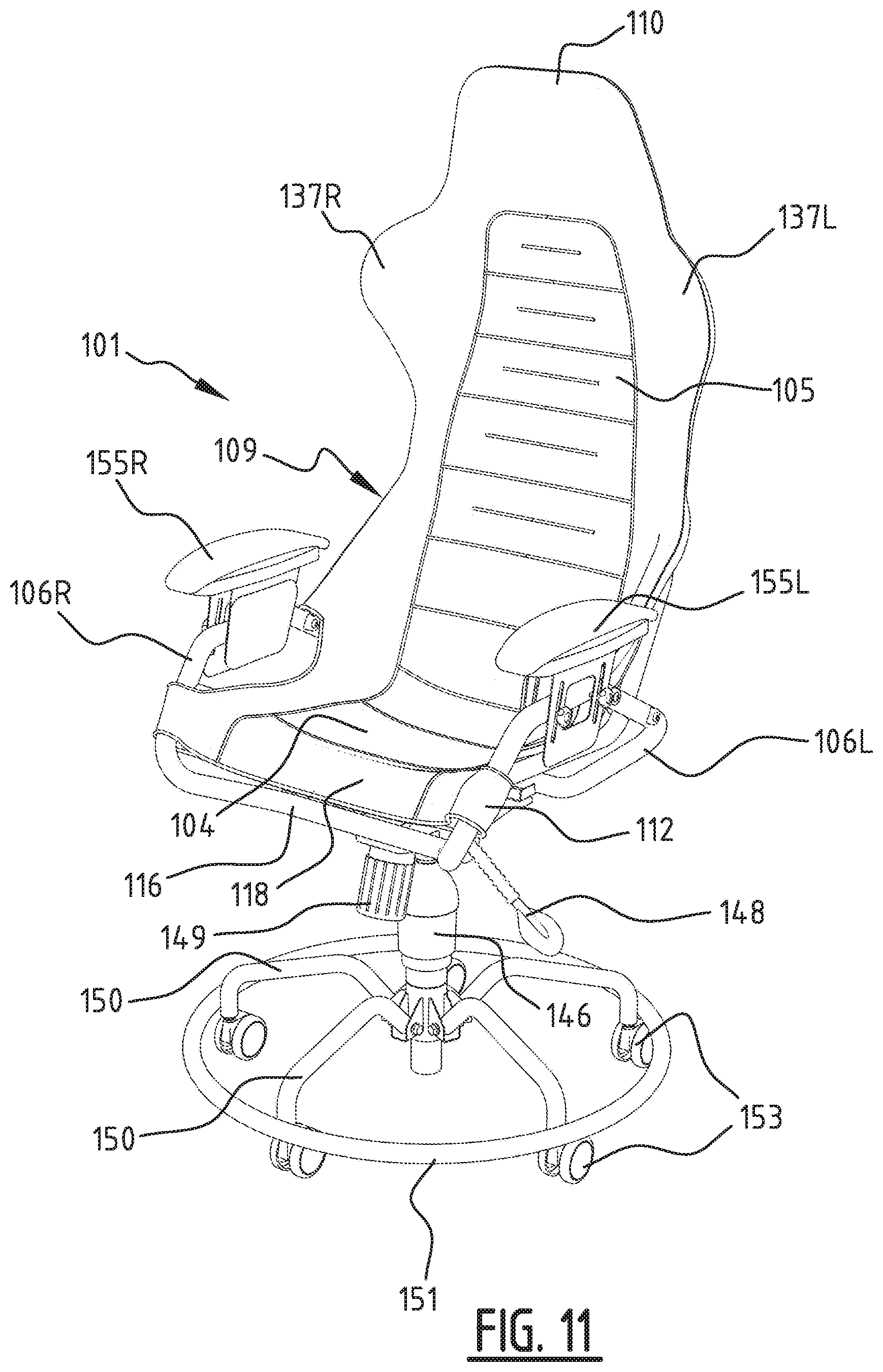 Patent US12588766 Figure 8 – Seat comprising a frame and a cover, and method of manufacturing the same