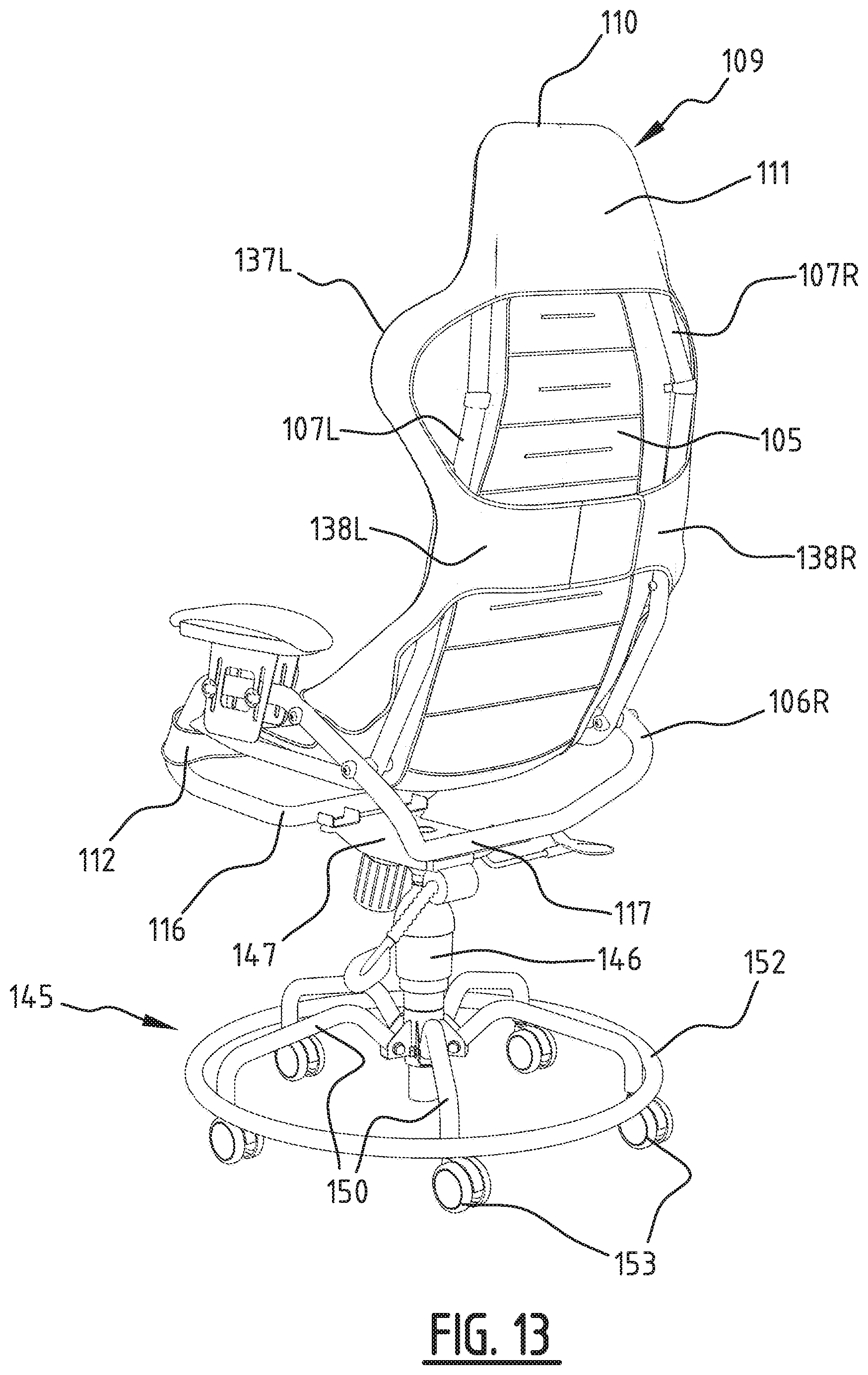Patent US12588766 Figure 10 – Seat comprising a frame and a cover, and method of manufacturing the same