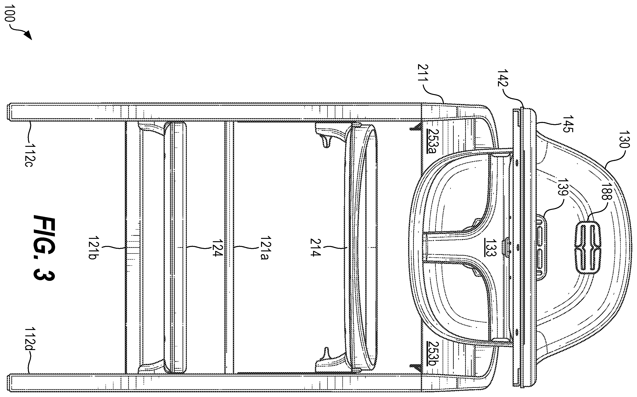 Patent US12588769 Figure 3 – Convertible infant chair assembly