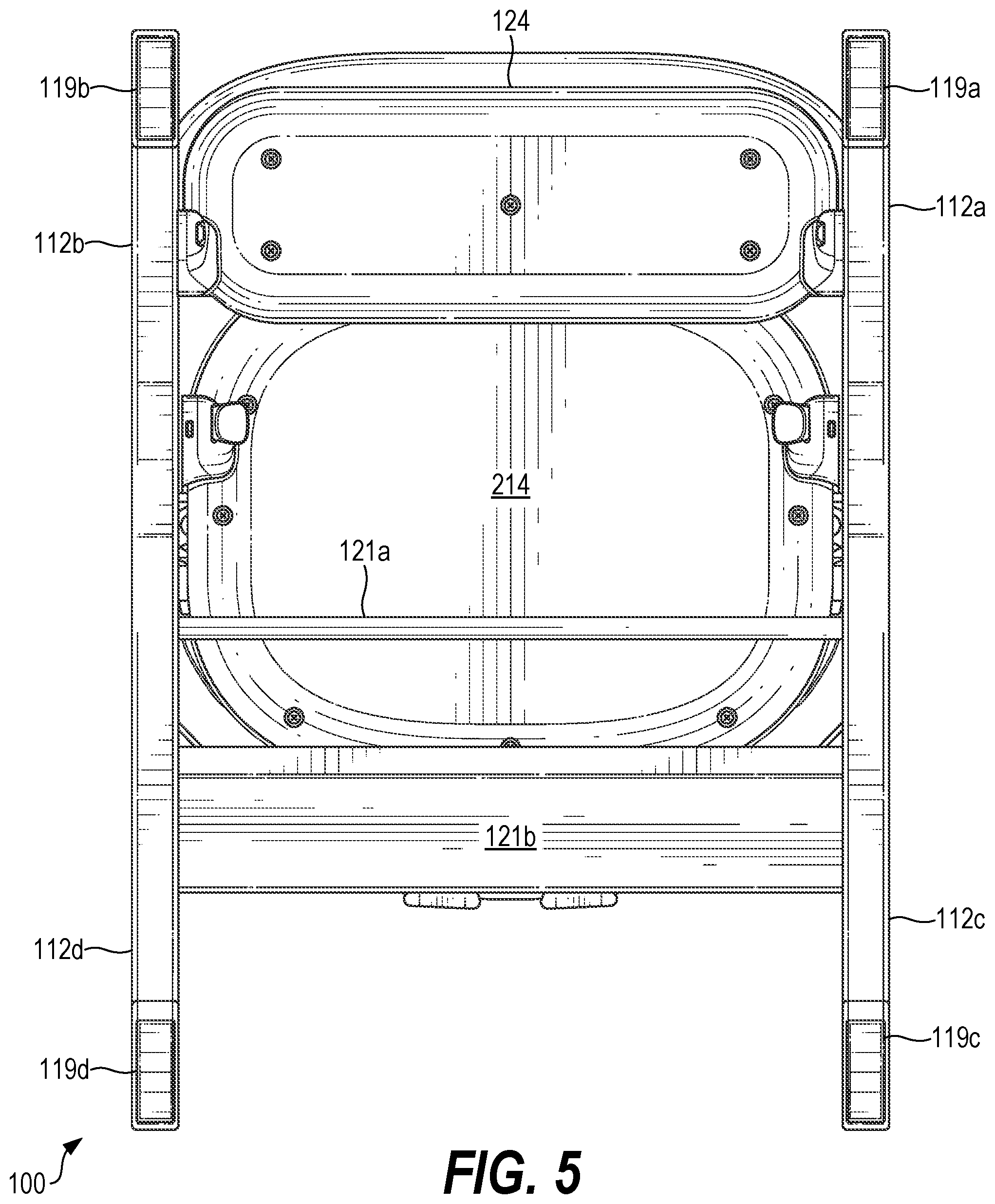 Patent US12588769 Figure 5 – Convertible infant chair assembly