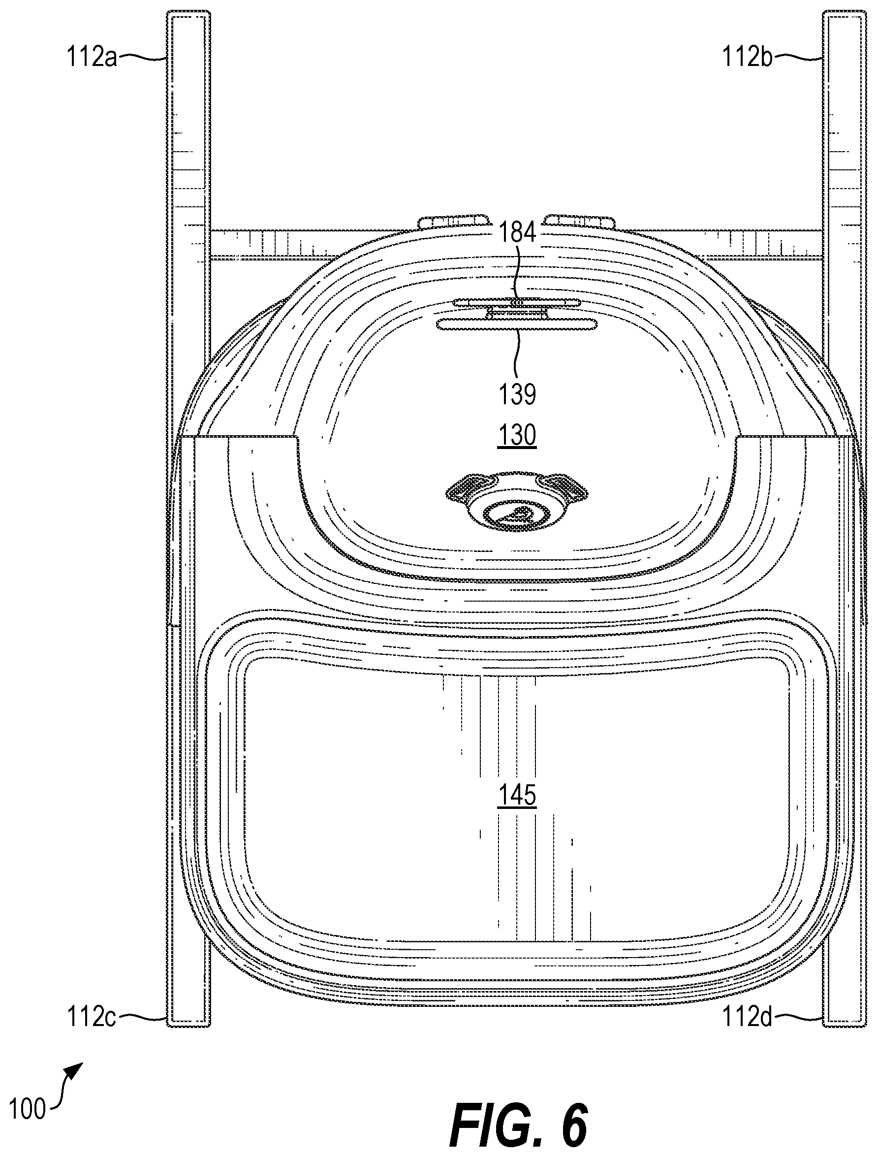 Patent US12588769 Figure 6 – Convertible infant chair assembly