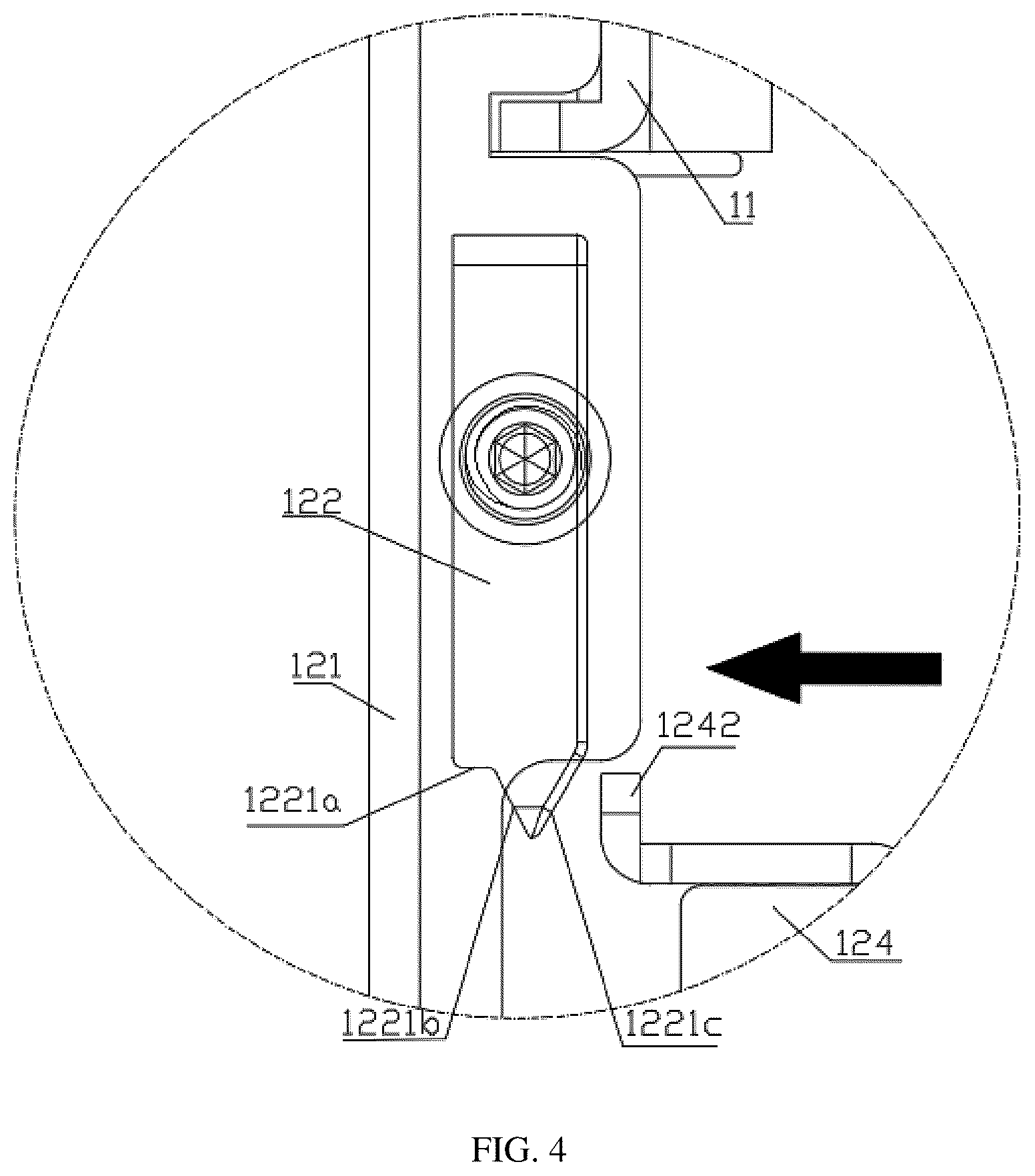 Patent US12588771 Figure 4 – Display mounting support