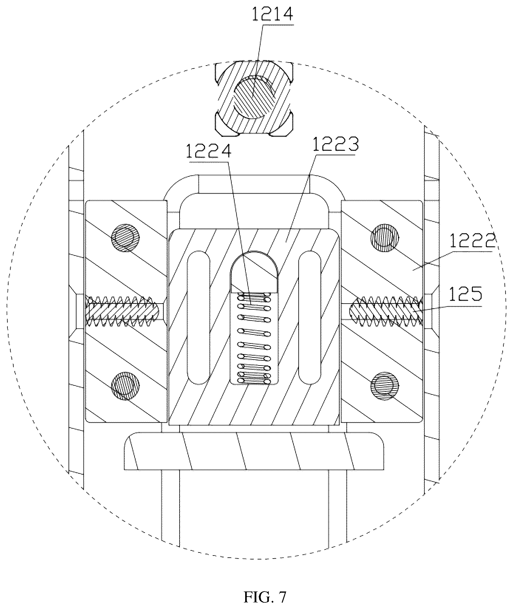 Patent US12588771 Figure 7 – Display mounting support
