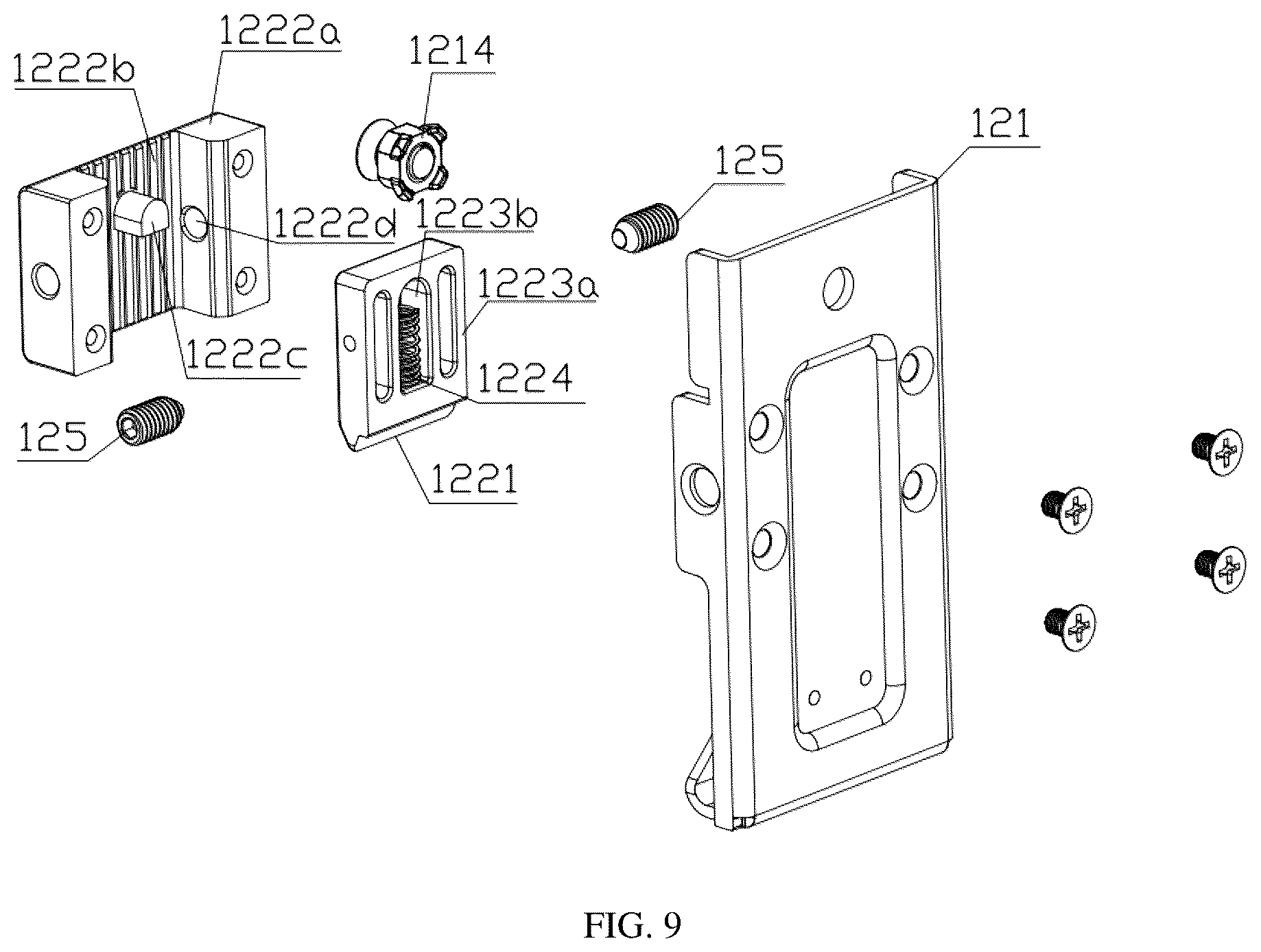 Patent US12588771 Figure 9 – Display mounting support