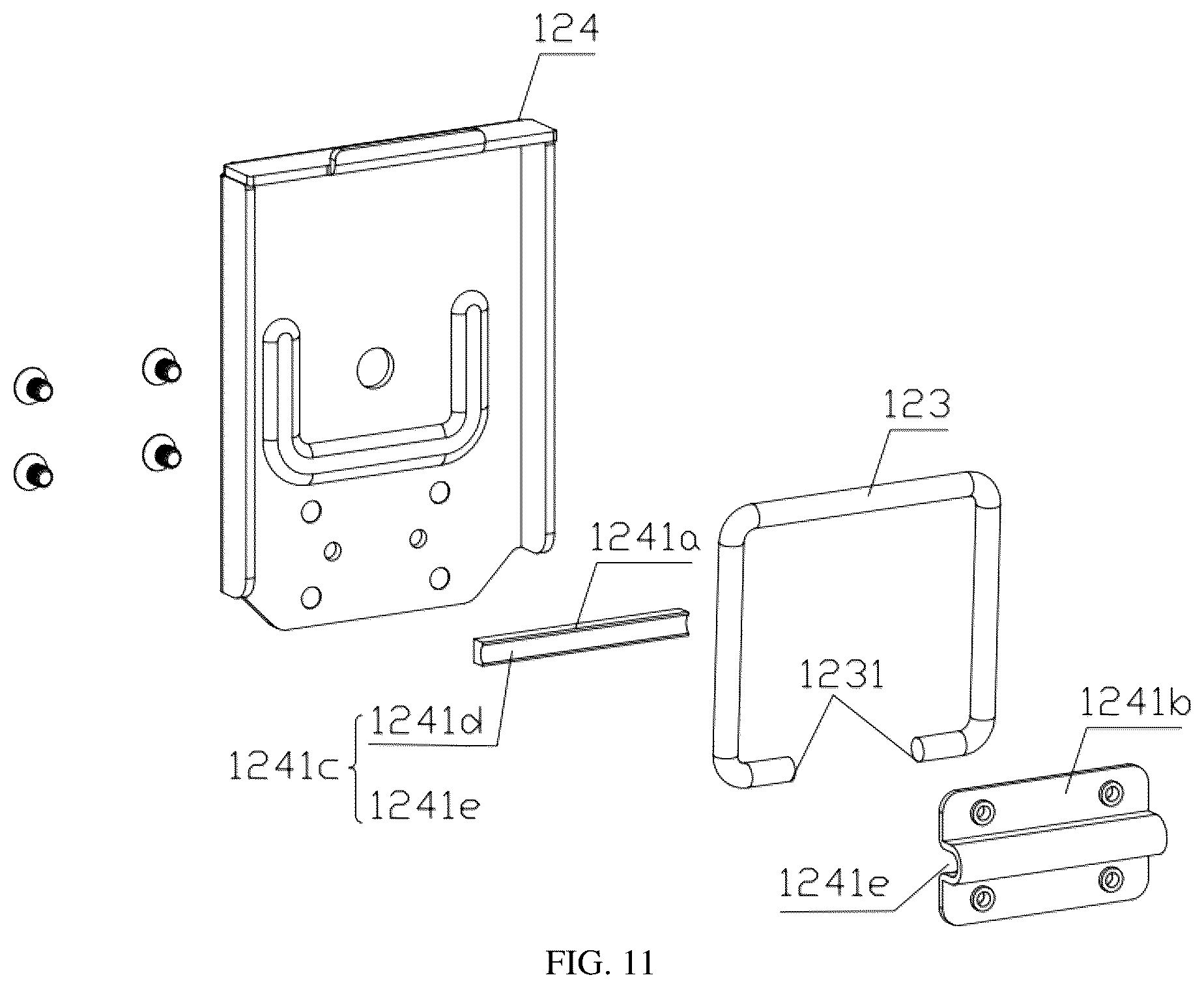 Patent US12588771 Figure 11 – Display mounting support