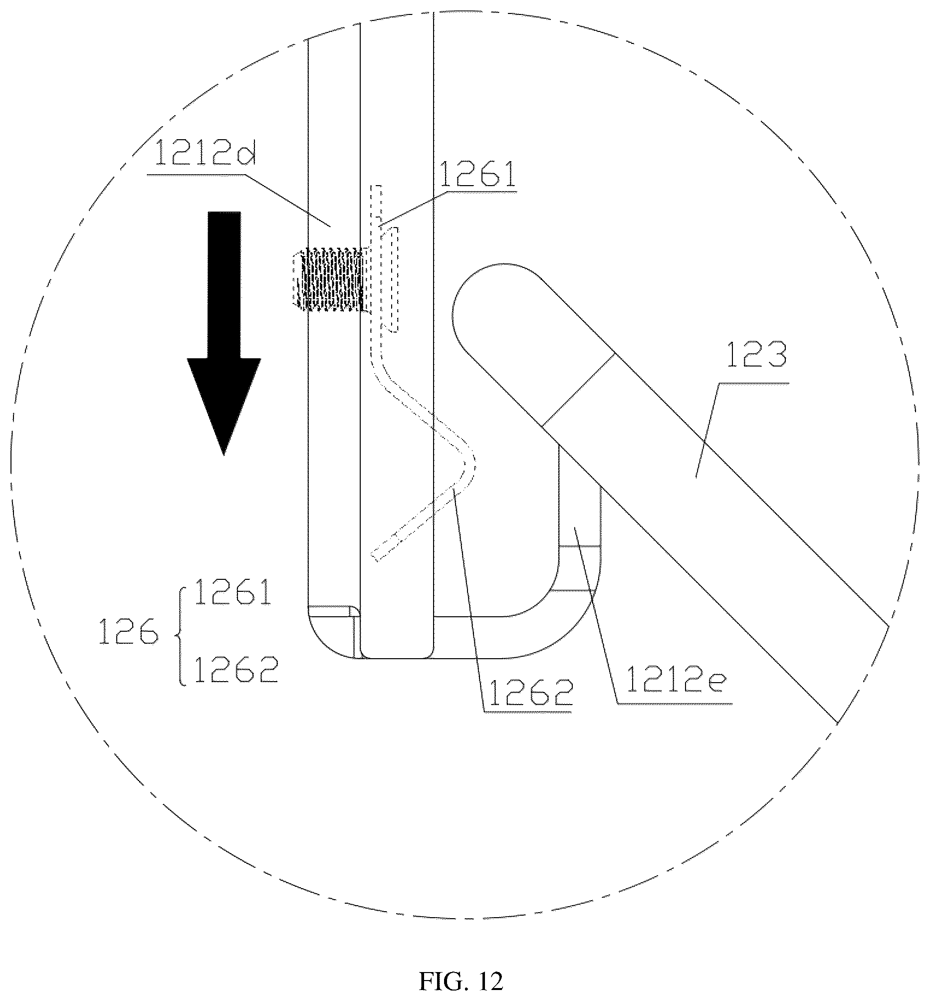 Patent US12588771 Figure 12 – Display mounting support