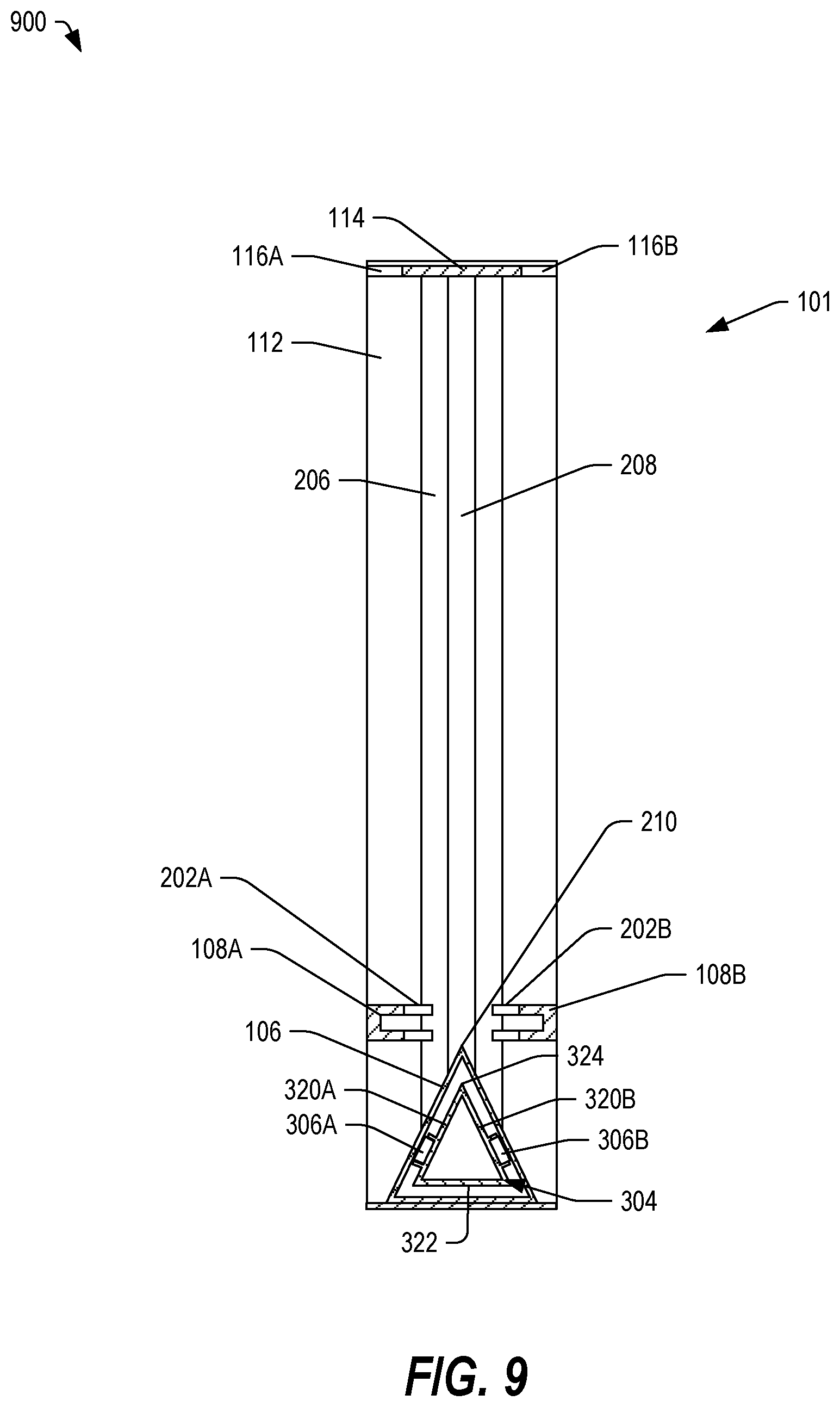 Patent US12588772 Figure 9 – Slidable rod rack system