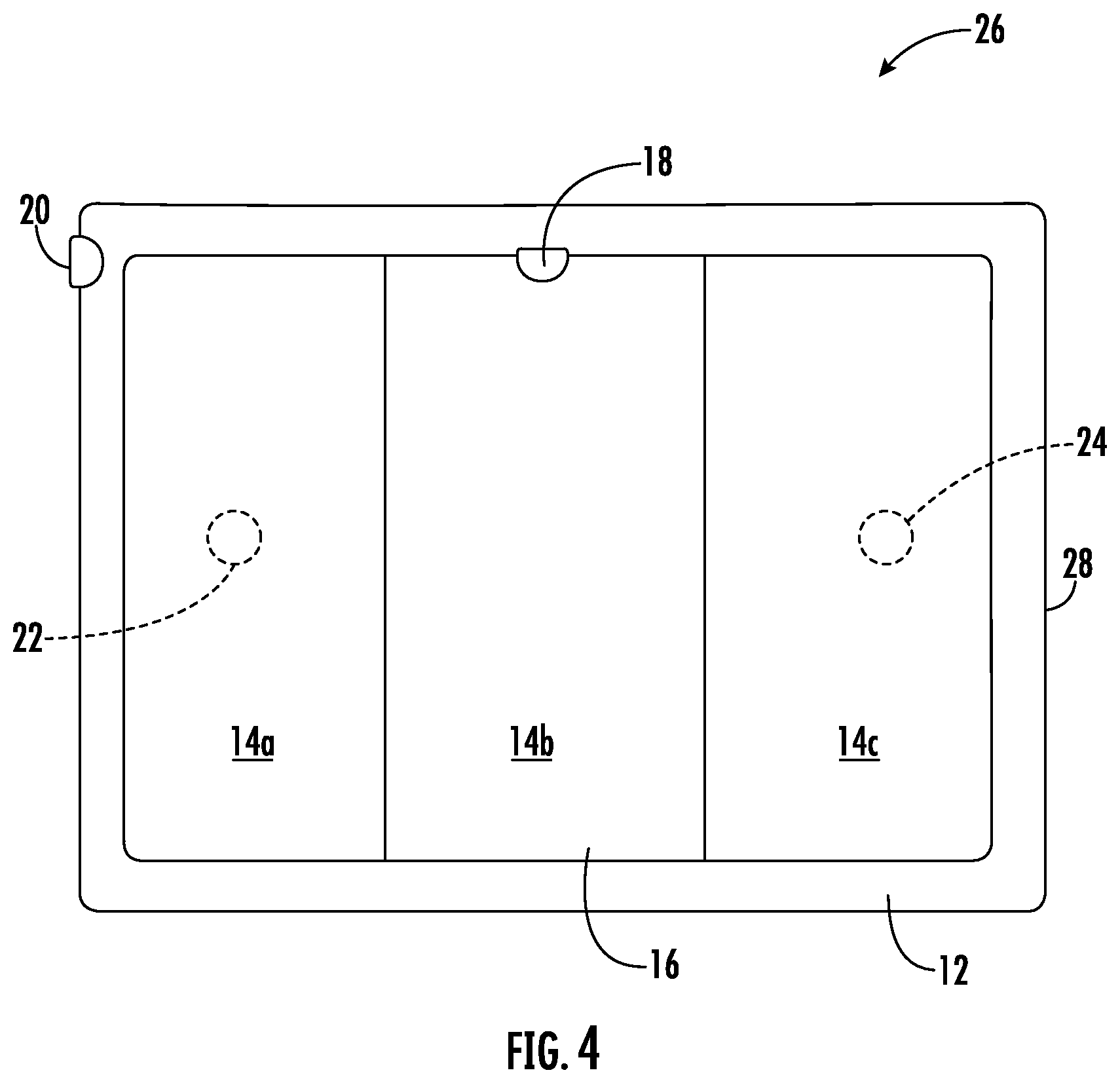 Patent US12588774 Figure 3 – Inflatable pillow, compartmental pillow, and pillow dispenser
