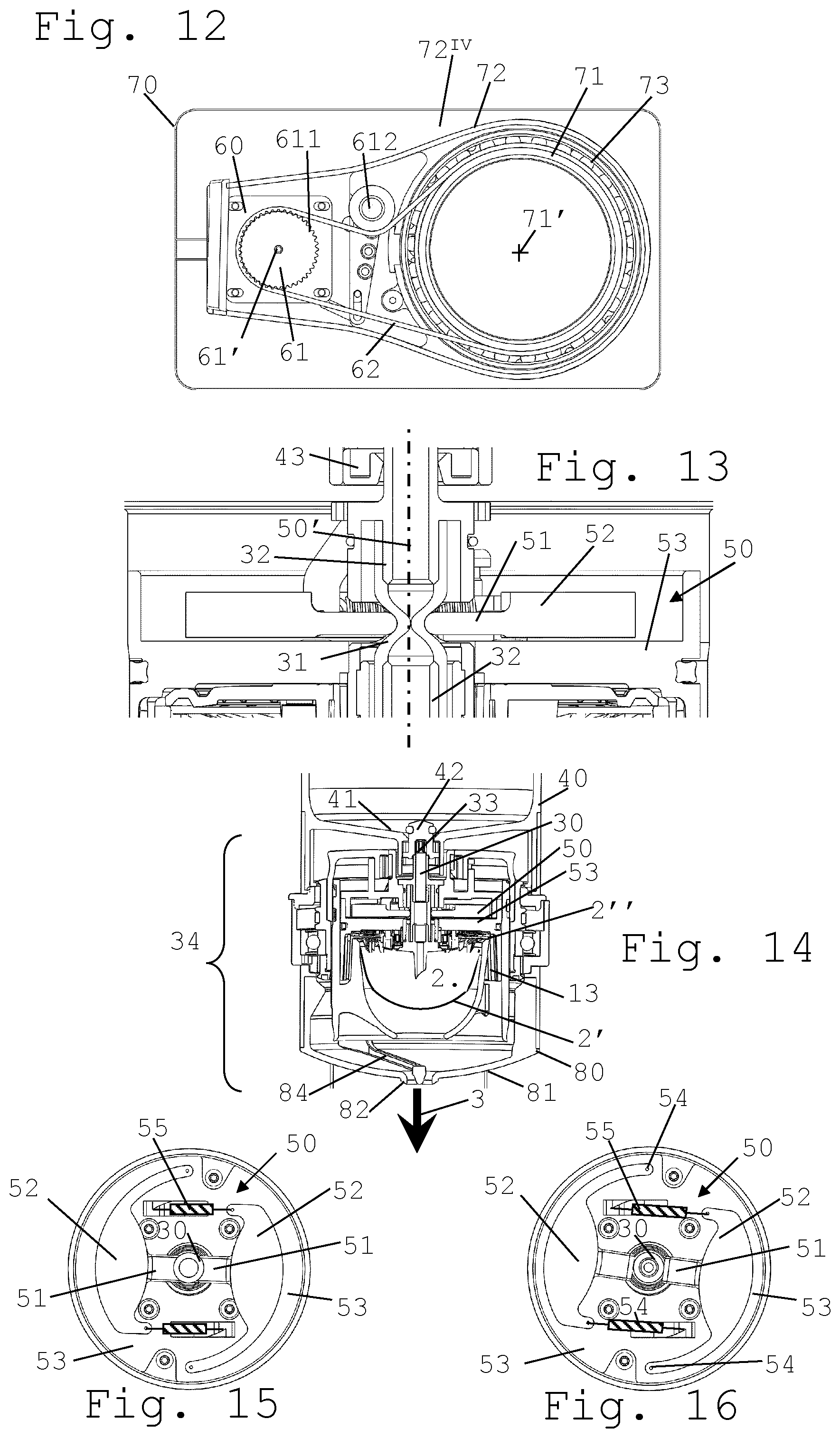 Patent US12588780 Figure 4 – Beverage machine with an off-set actuator
