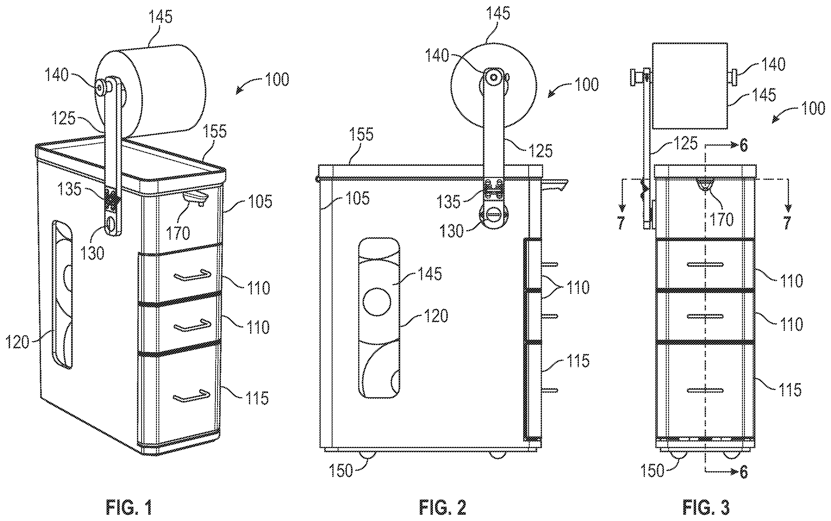 Patent US12588789 Figure 1 – System, apparatus and method for toiletry convenience