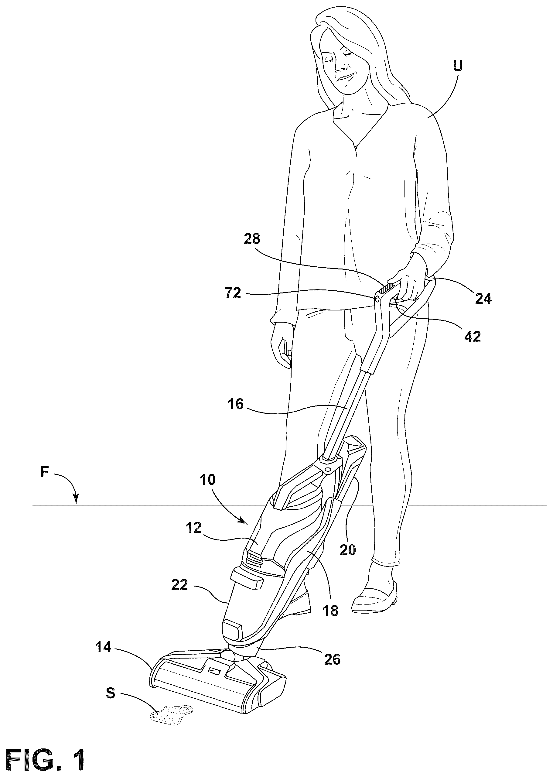 Patent US12588795 — Surface cleaning apparatus with scrub mode — Figure 1