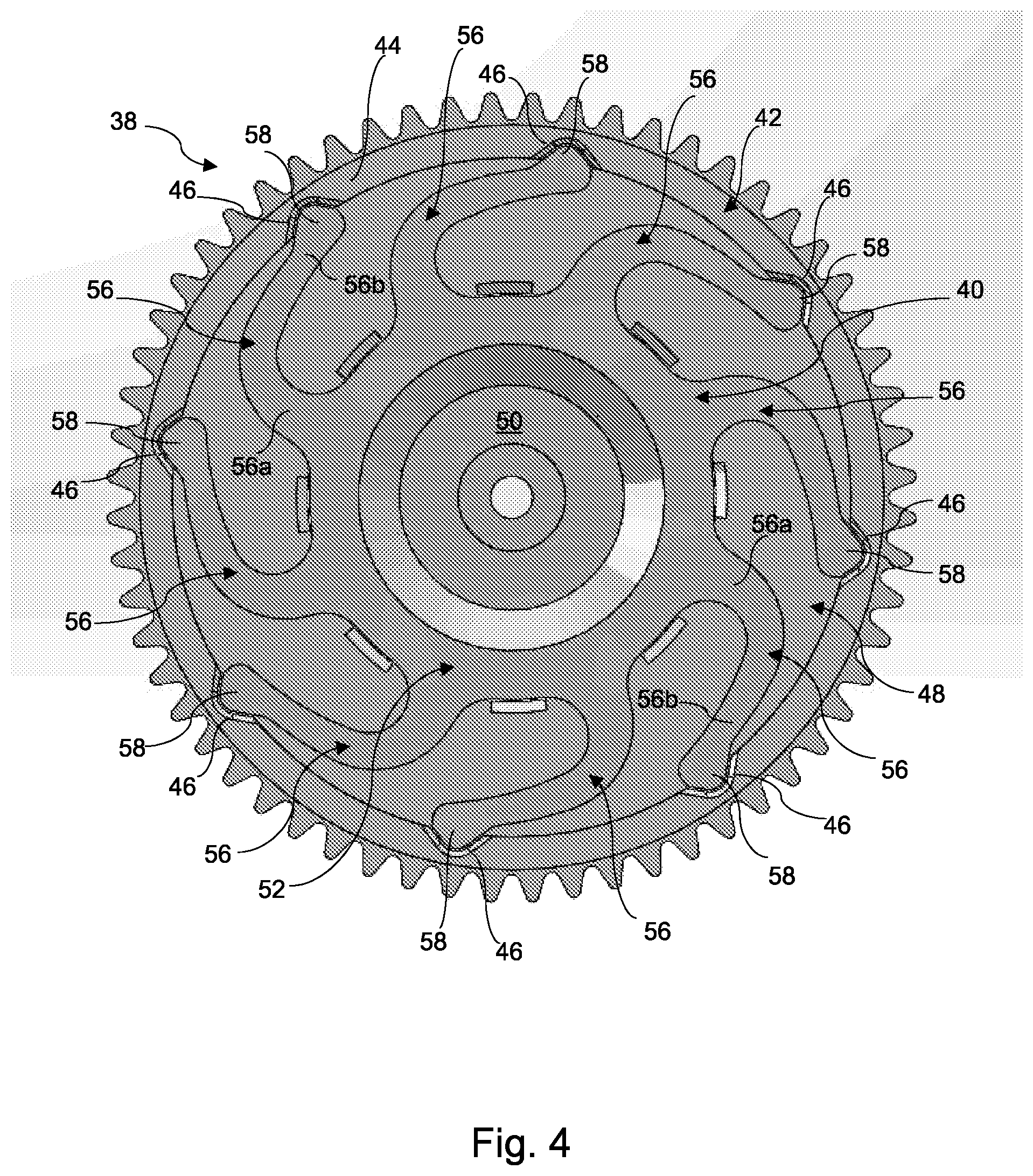 Patent US12588796 Figure 4 – Door opener for a domestic appliance