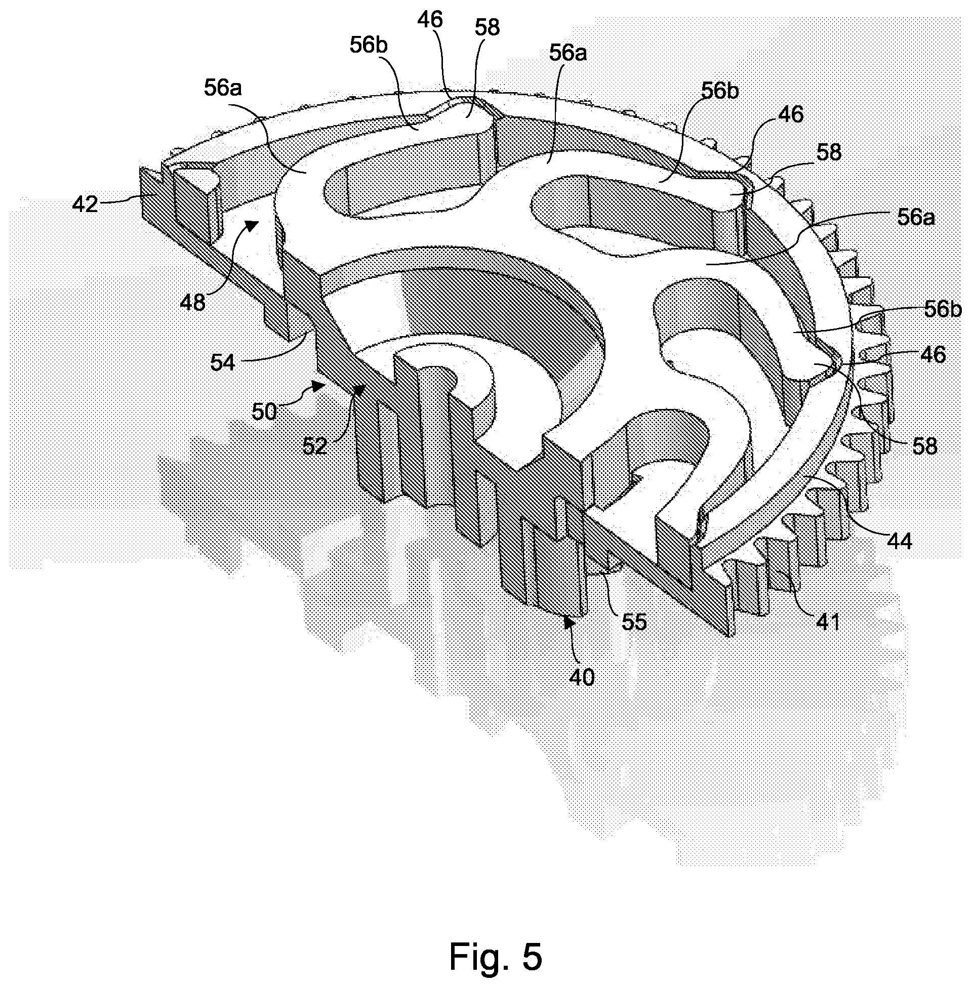 Patent US12588796 Figure 5 – Door opener for a domestic appliance