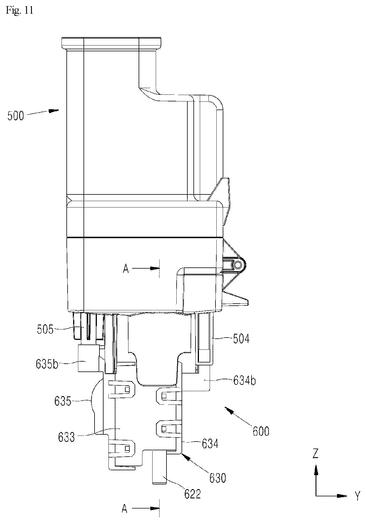 Patent US12588797 Figure 11 – Cup washer