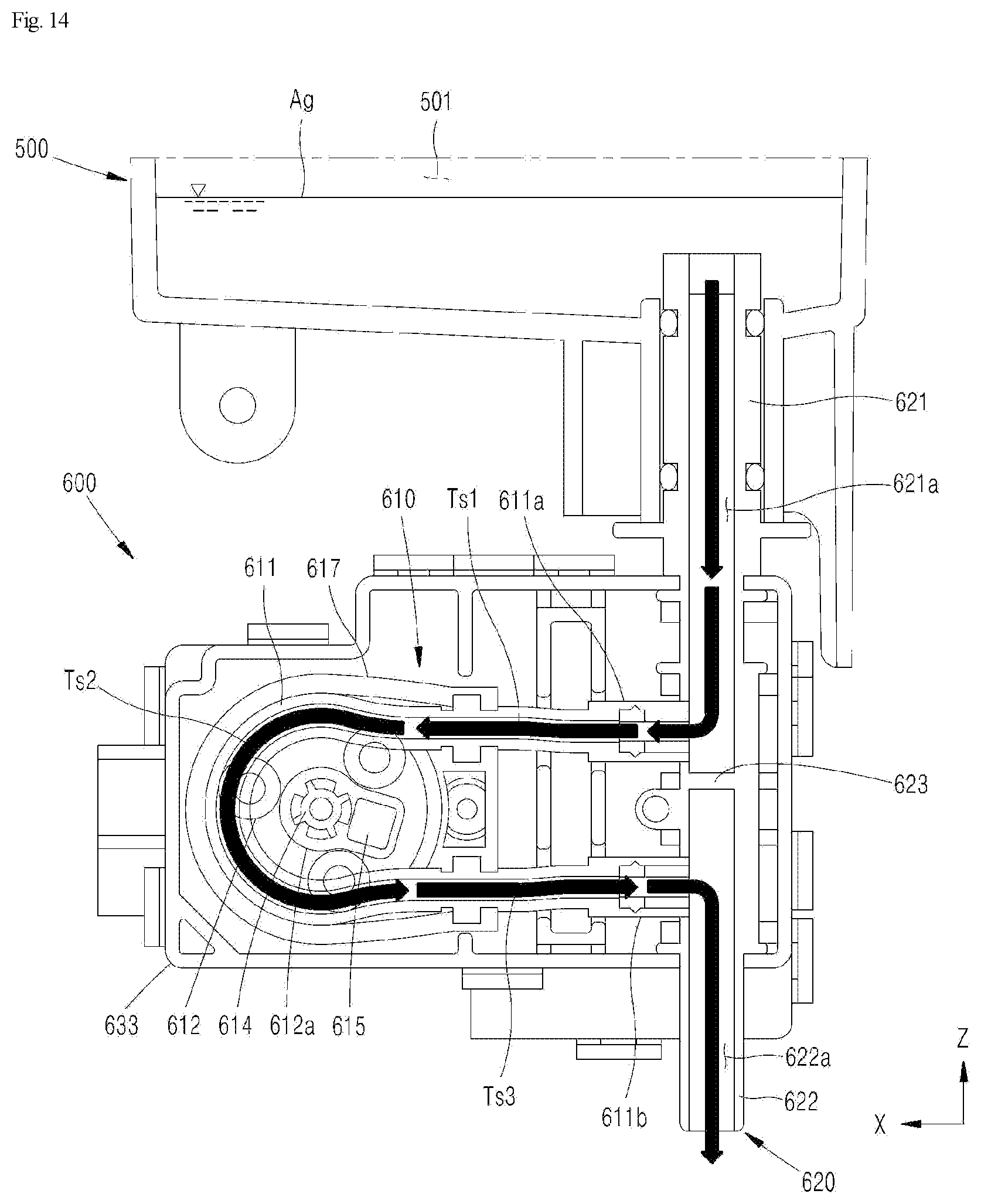 Patent US12588797 Figure 14 – Cup washer
