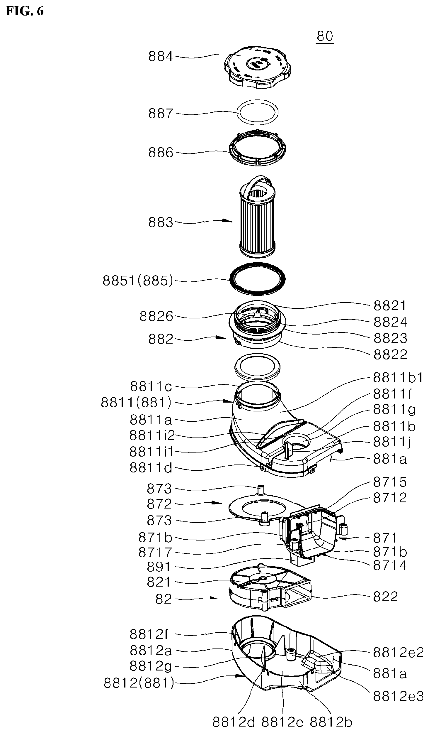 Patent US12588798 Figure 6 – Dishwasher