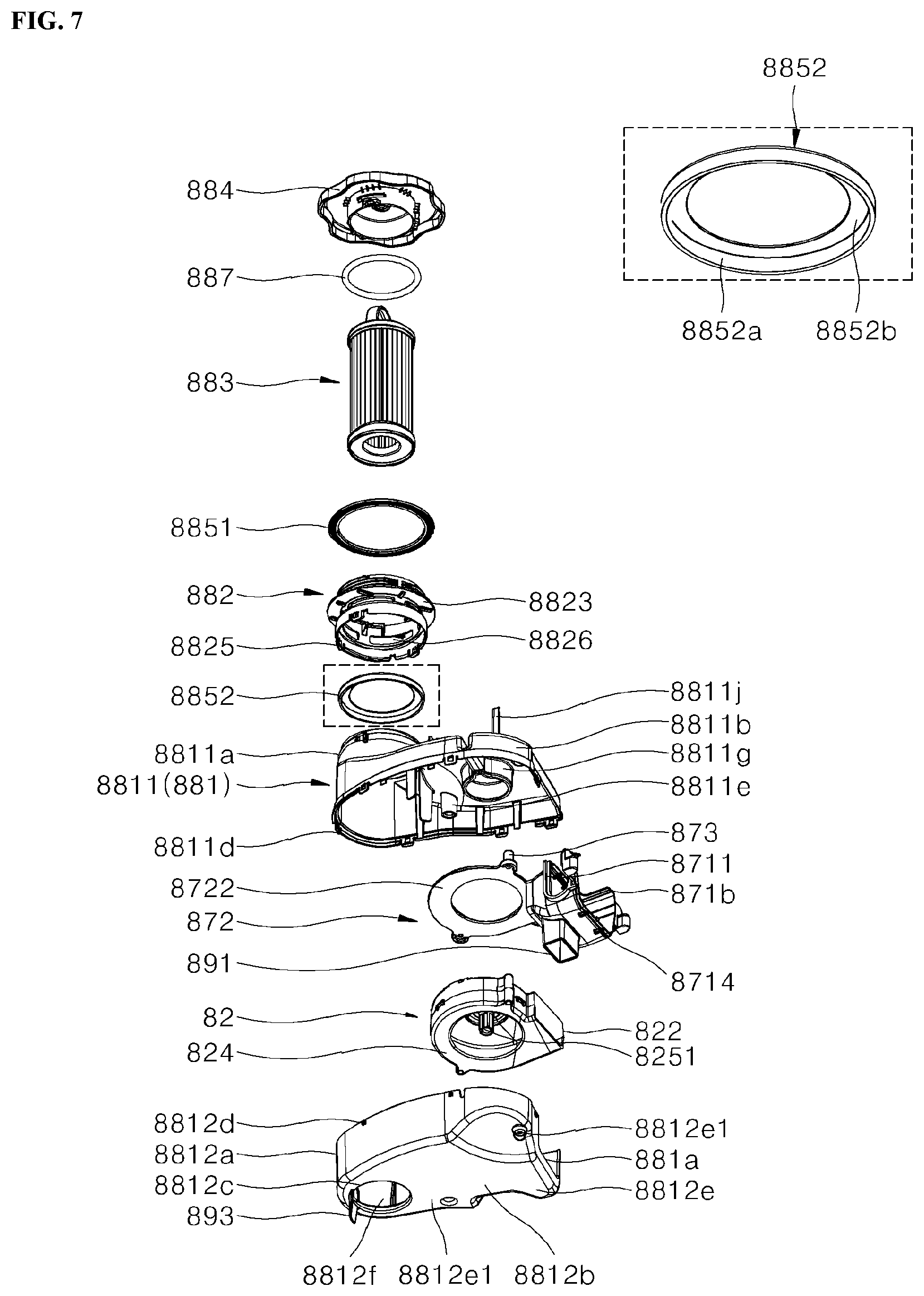 Patent US12588798 Figure 7 – Dishwasher