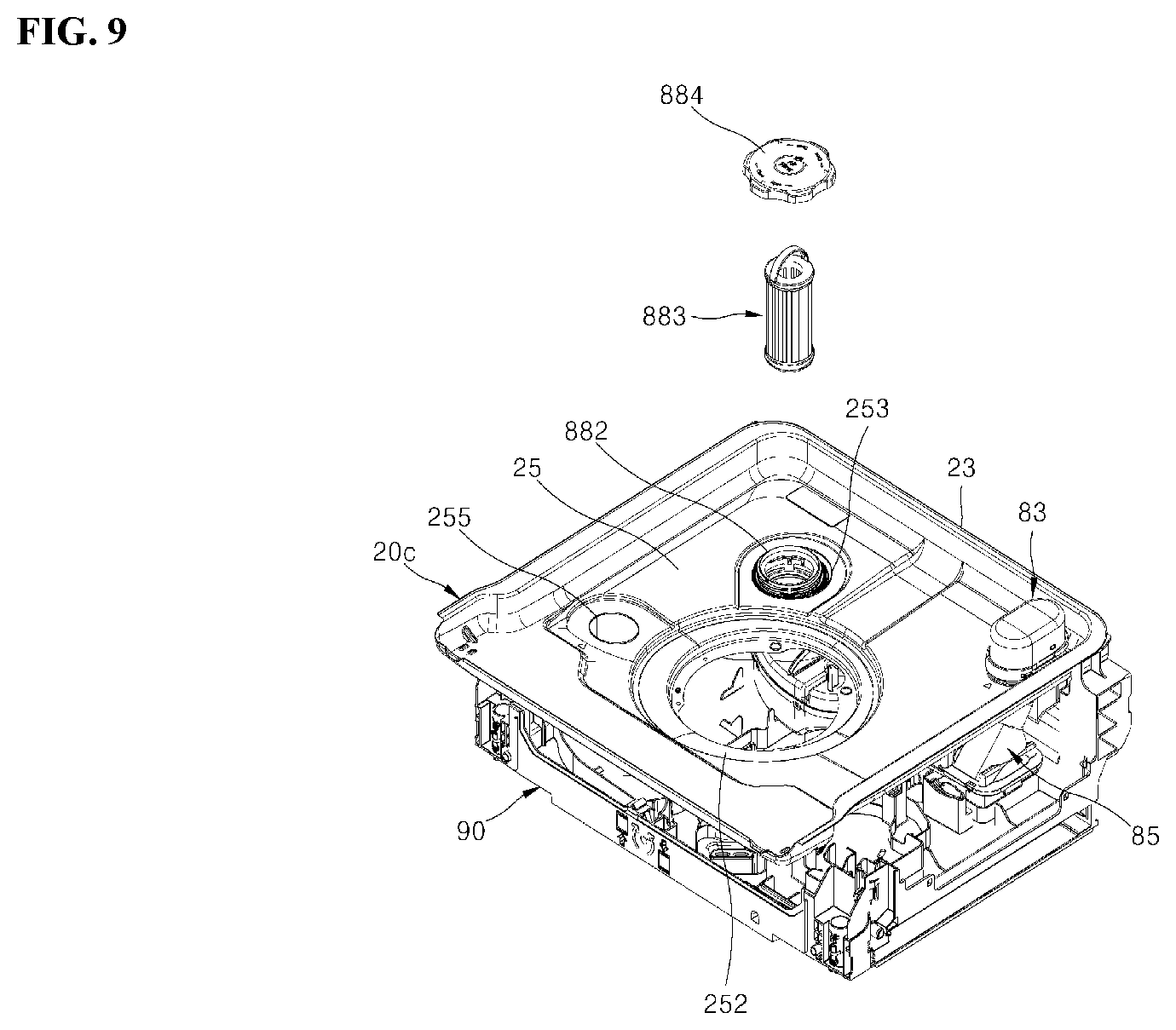 Patent US12588798 Figure 9 – Dishwasher